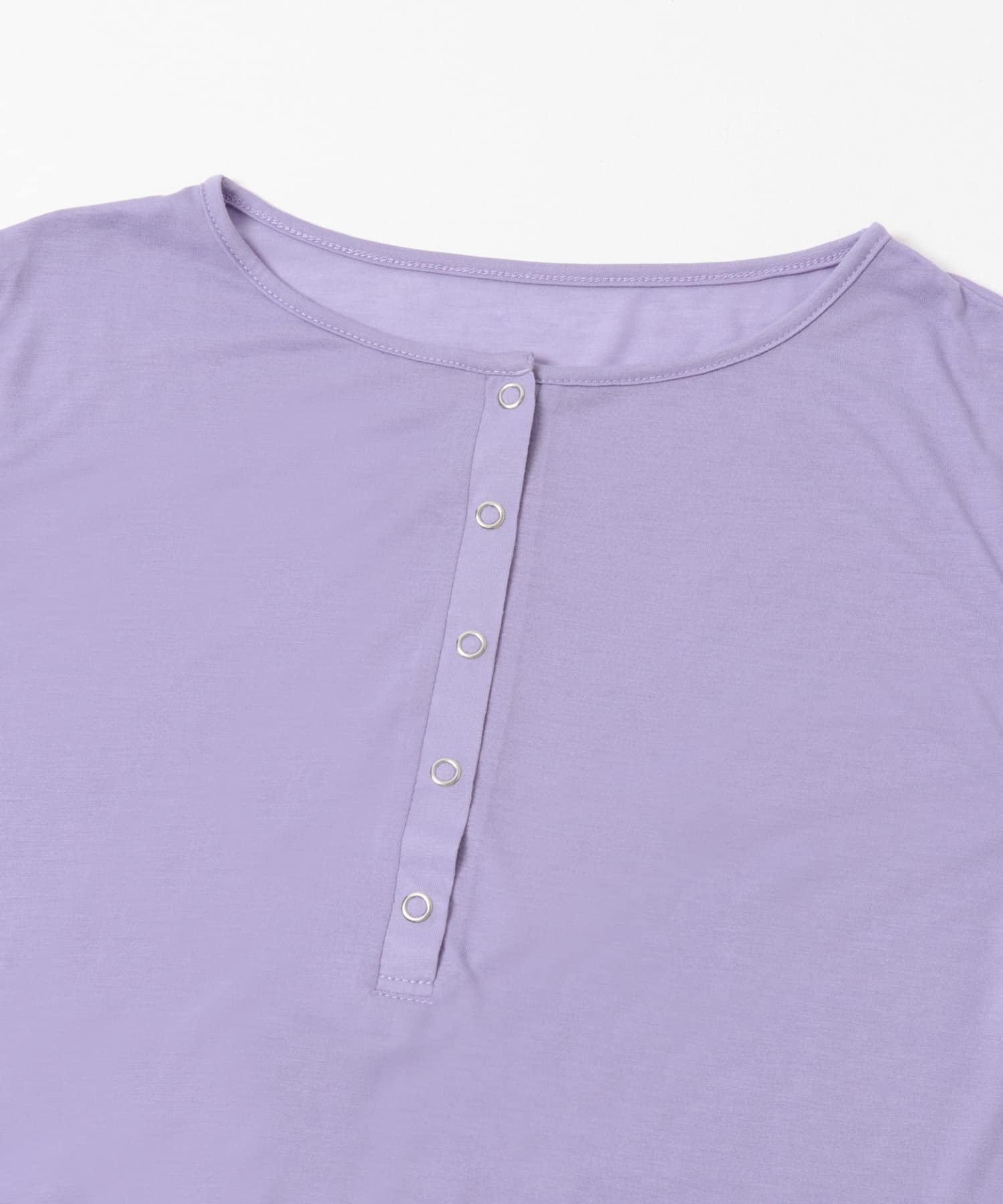 ヘンリーネックプレーンカットトップ PURPLE one