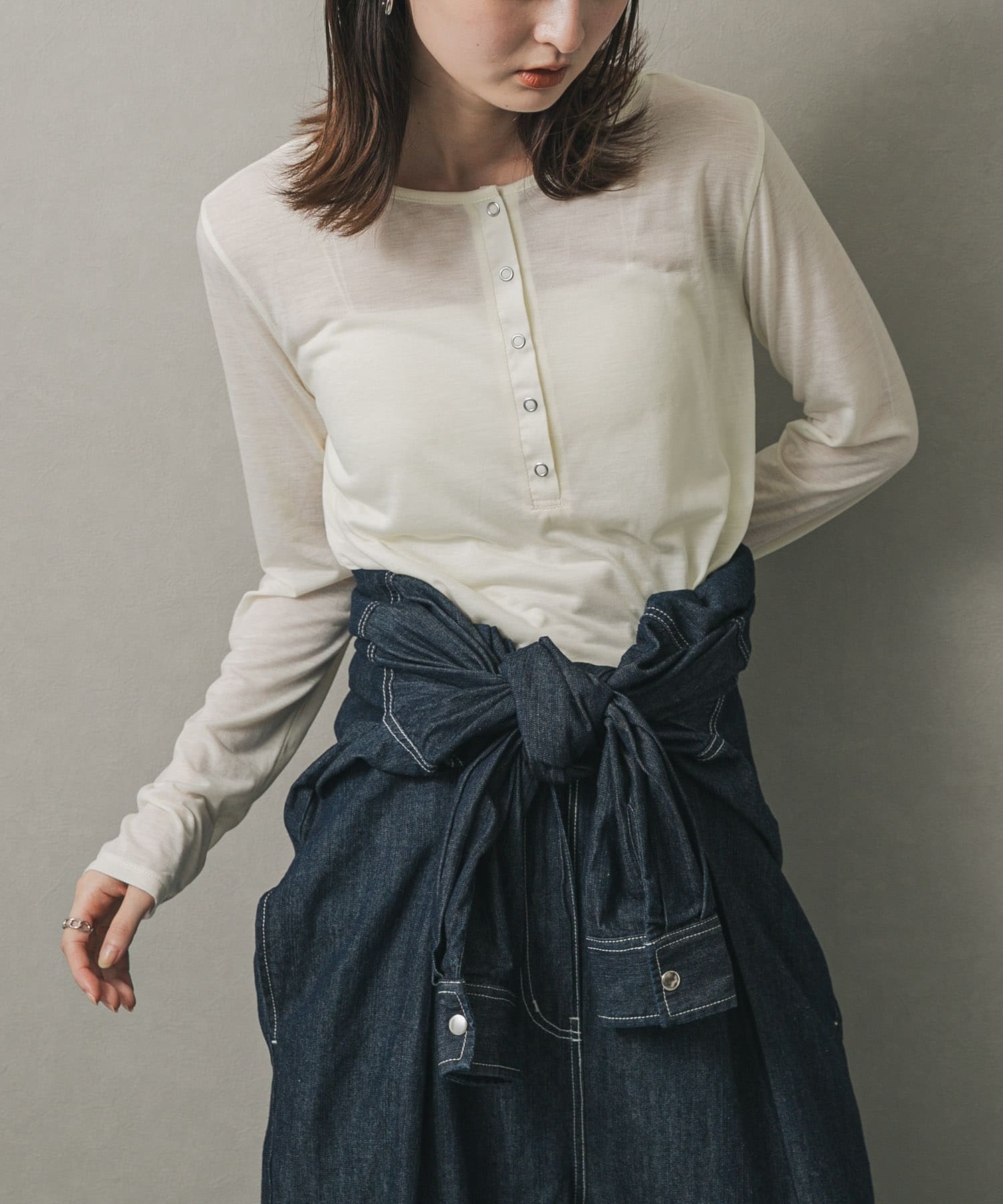 身長：169cm サイズ：one