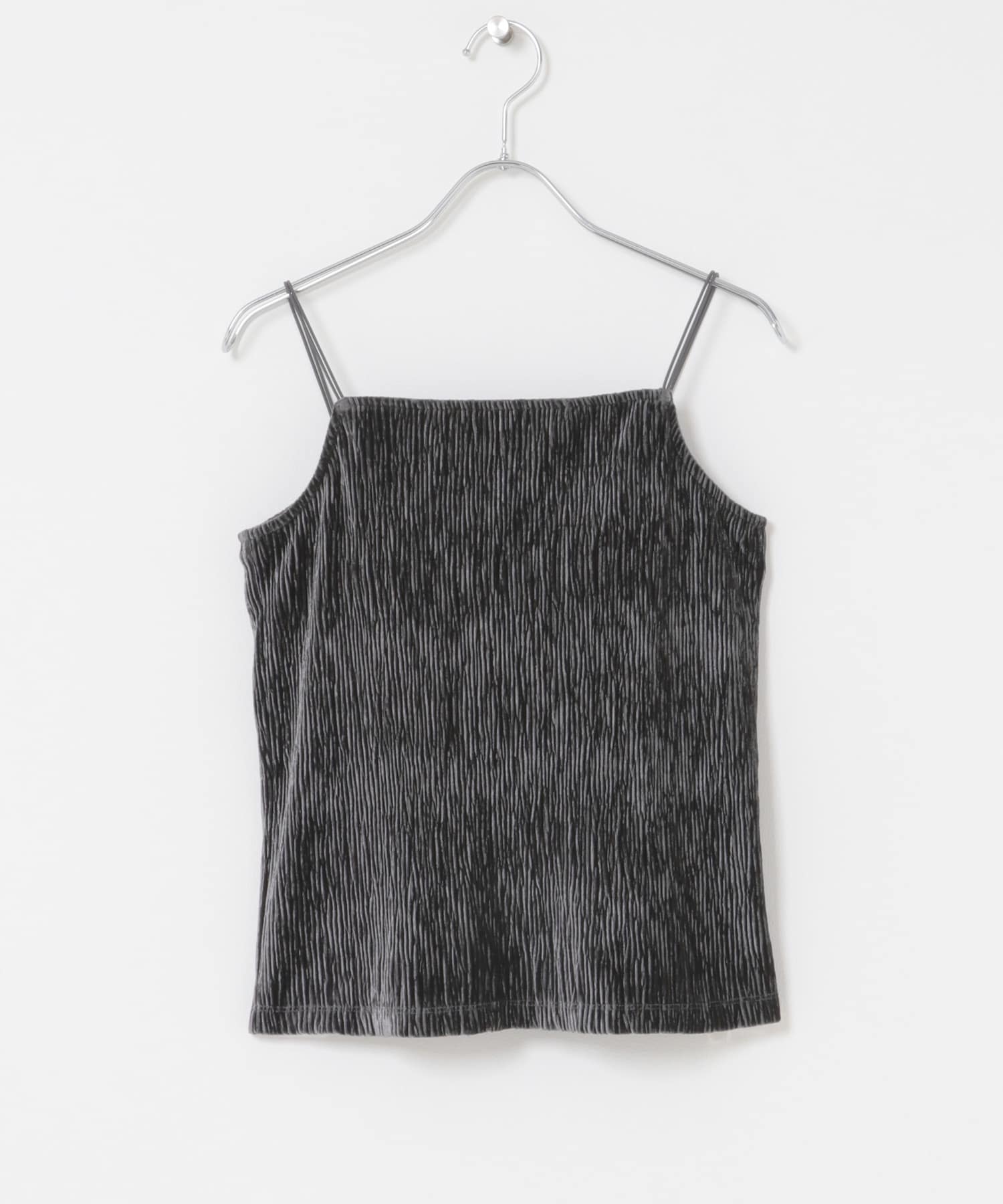 ベロアキャミソール CHARCOAL one