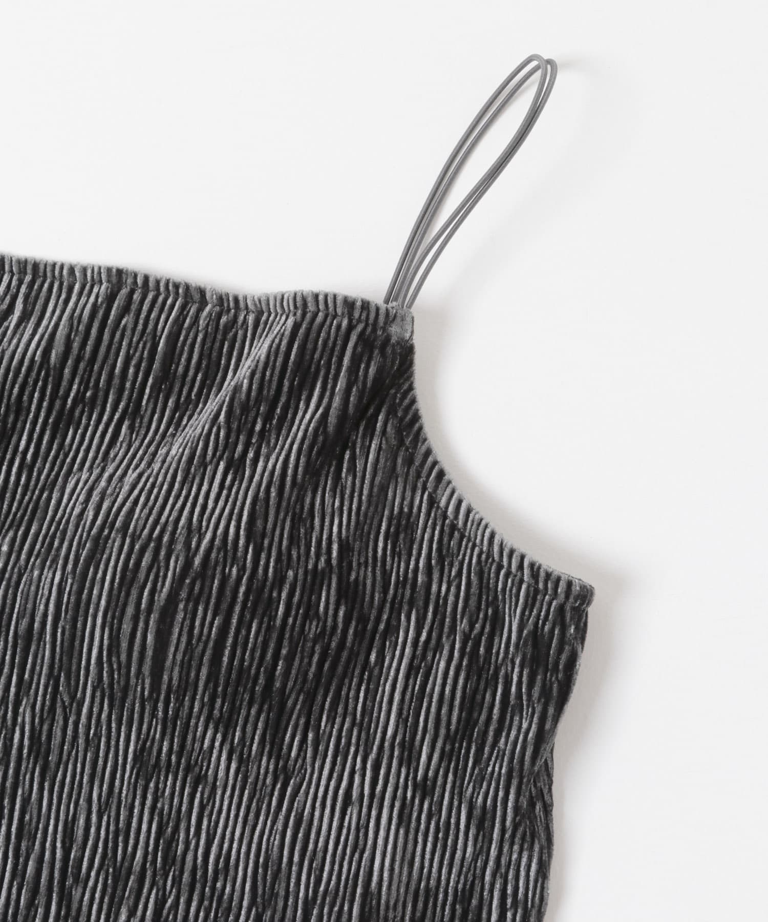 ベロアキャミソール CHARCOAL one