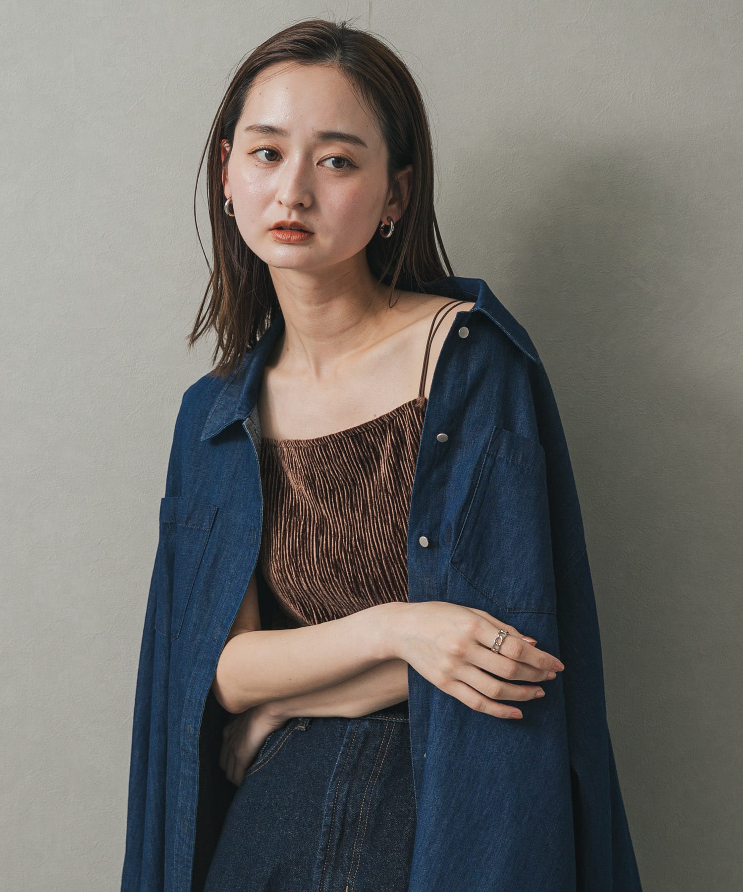 ♡RHC♡ベロアキャミ　ネイビー こんにちは·͜· ♡ ワークマンプラス2直方店です。 本日は、2way仕様で