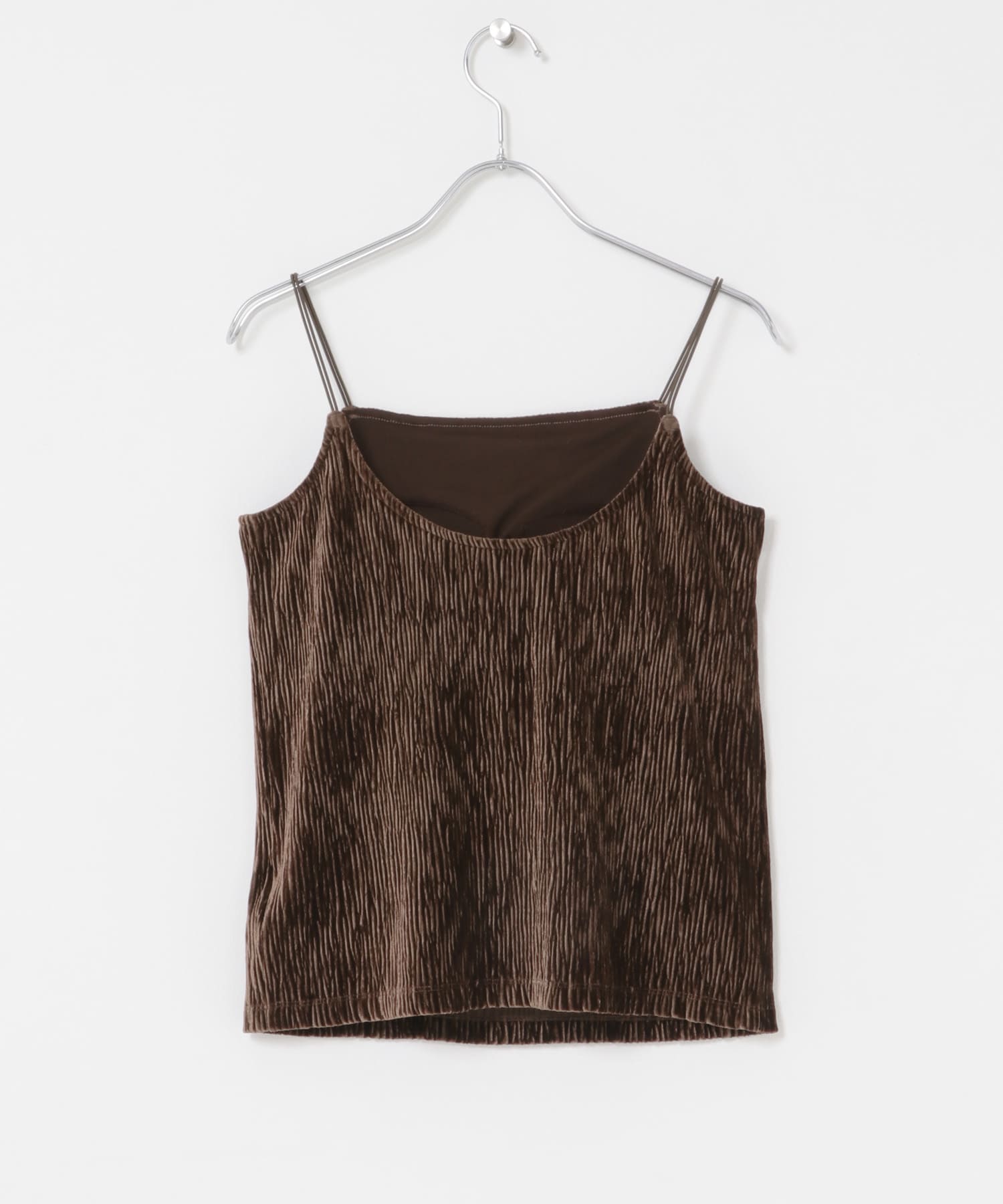 ベロアキャミソール BROWN one