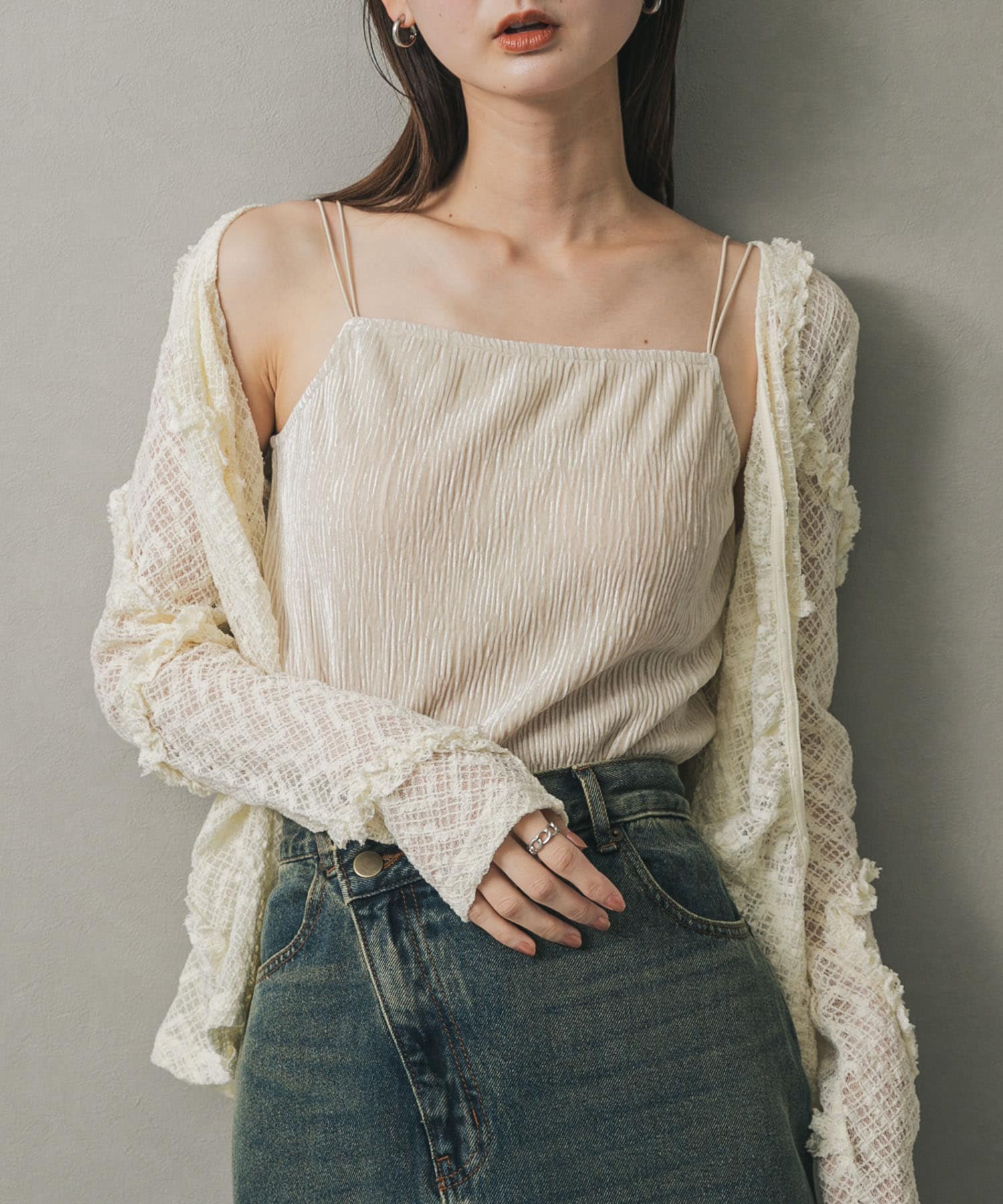 ベロアキャミソール