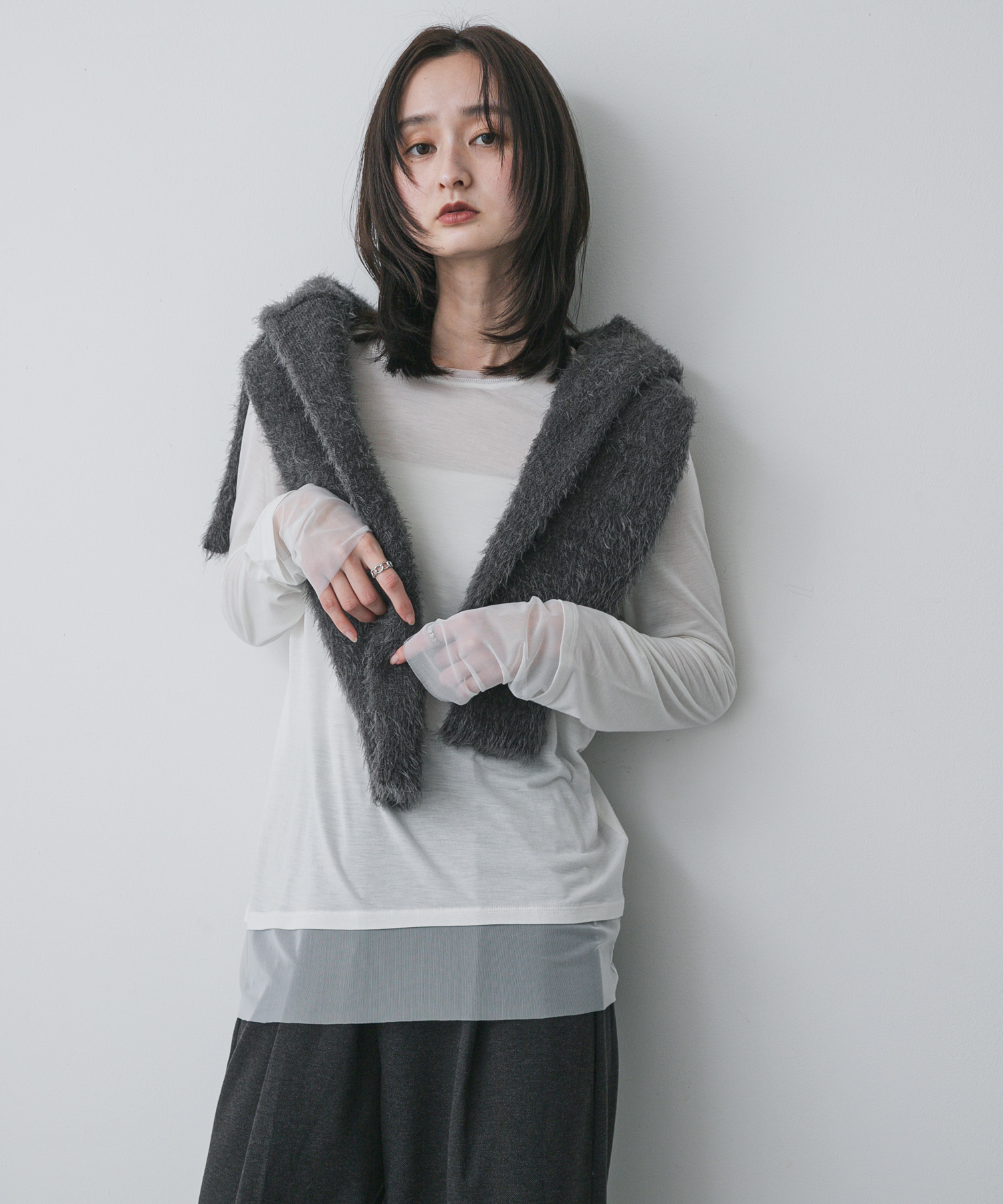 『WEB限定』シアーレイヤードTシャツ