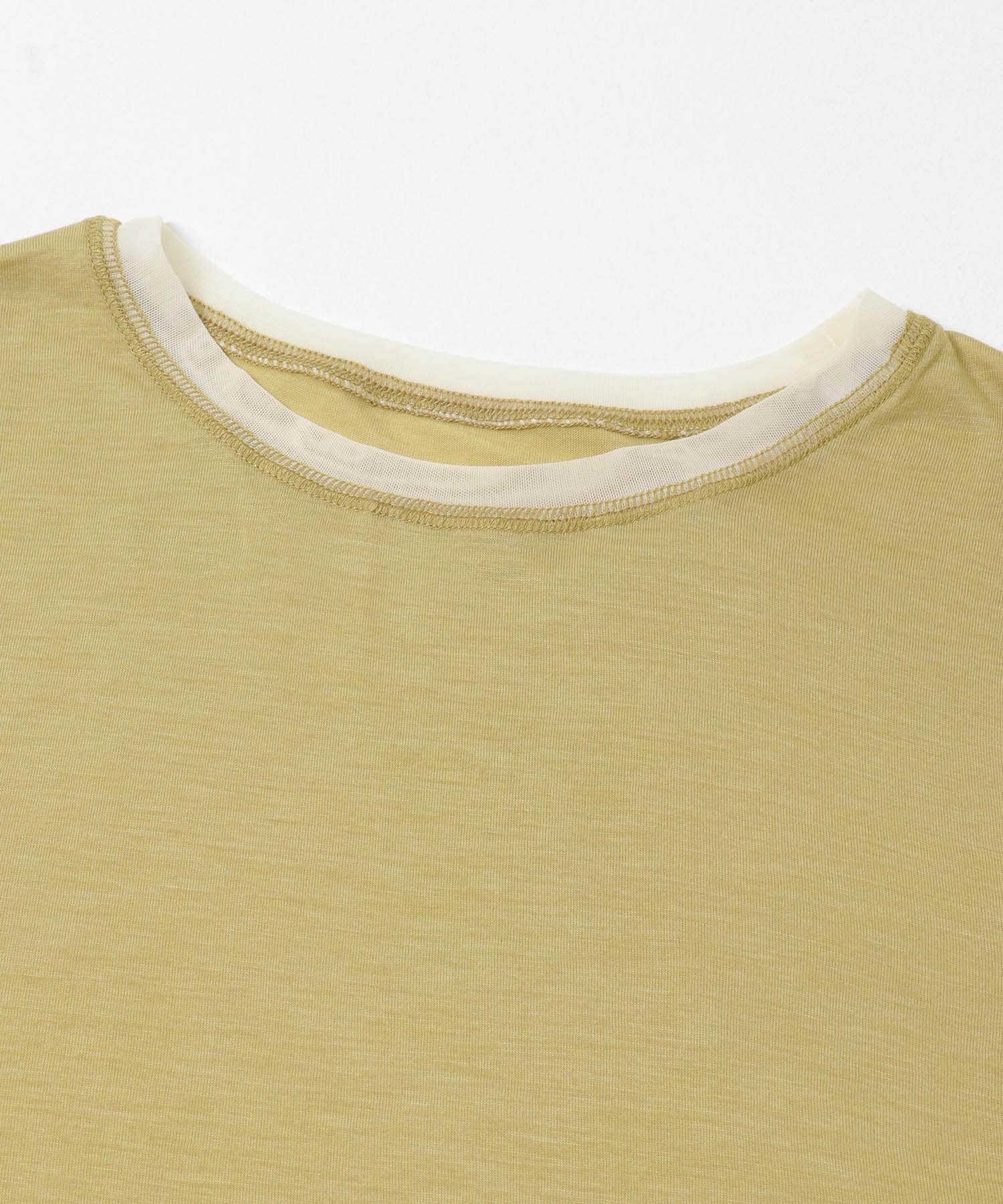 シアーレイヤードTシャツ YELLOW one