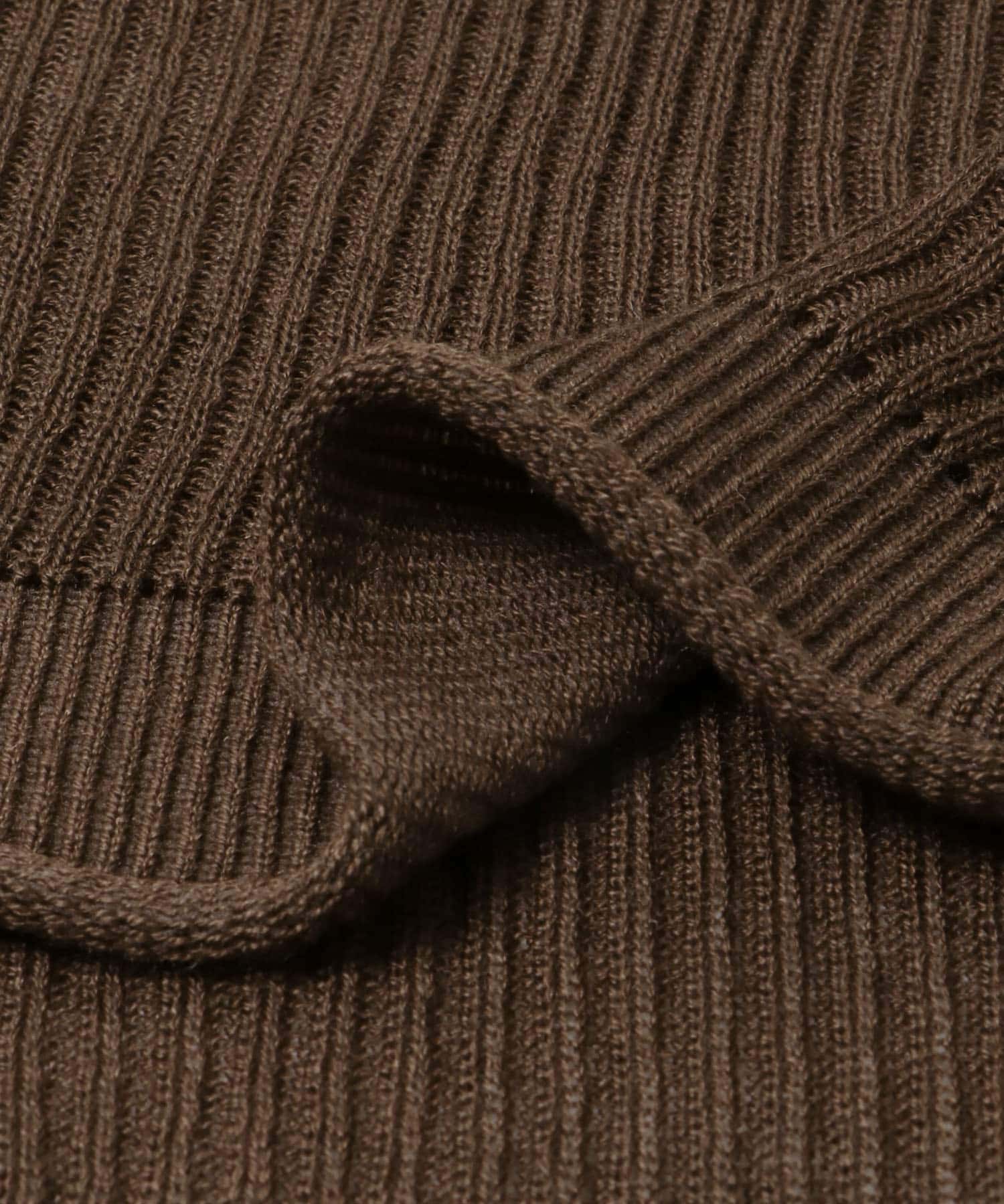 シアーヘンリーネックセーター BROWN one