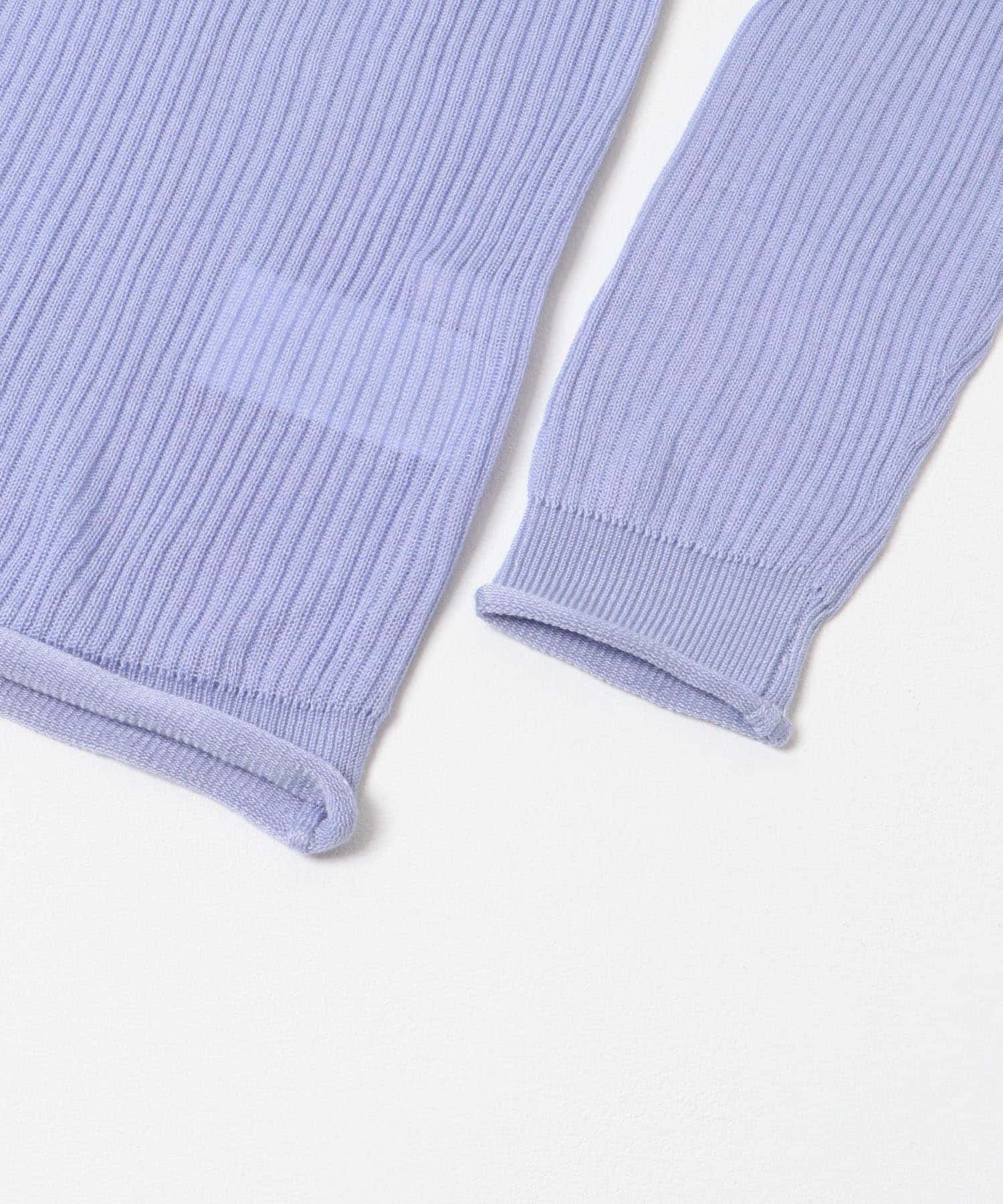 シアーヘンリーネックセーター PURPLE one