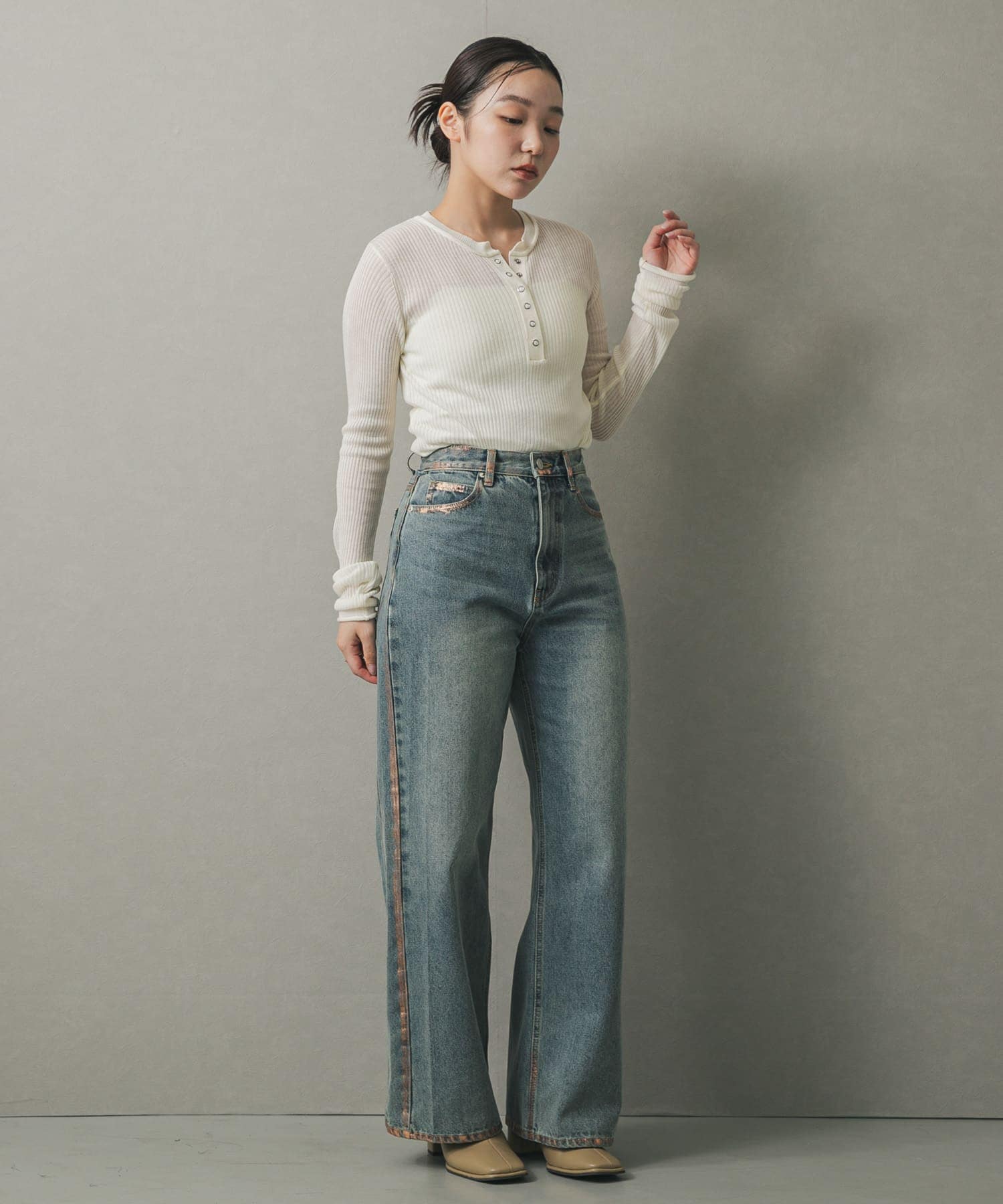 身長：158cm サイズ：one