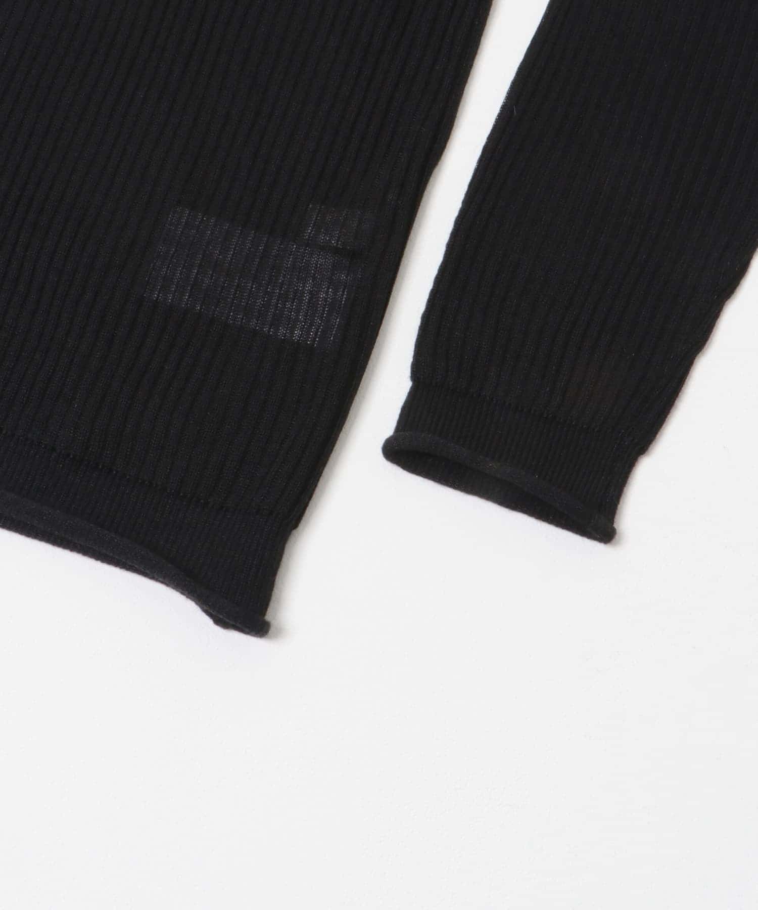 シアーヘンリーネックセーター BLACK one