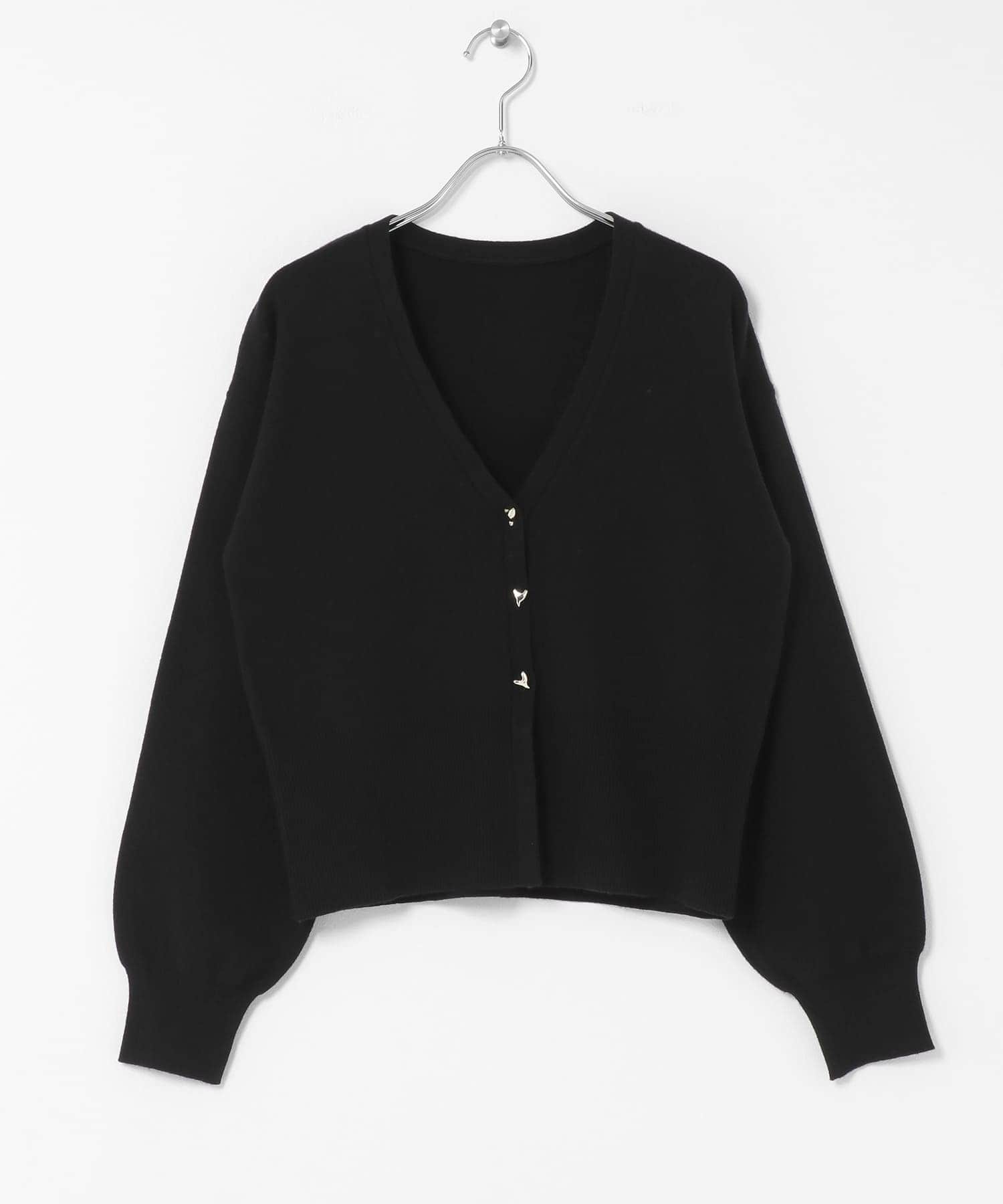 ニュアンスボタンVネックカーディガン(one BLACK): トップス｜URBAN