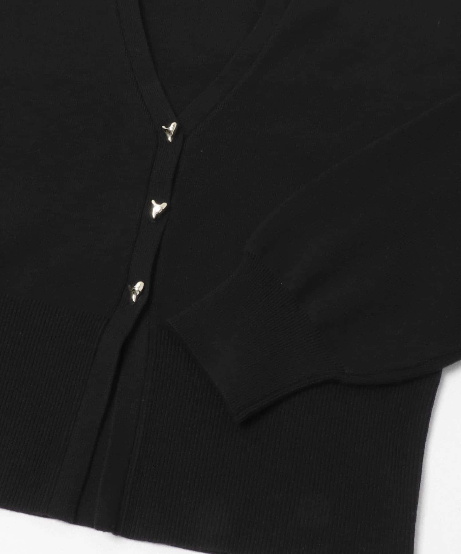 ニュアンスボタンVネックカーディガン(one BLACK): トップス｜URBAN