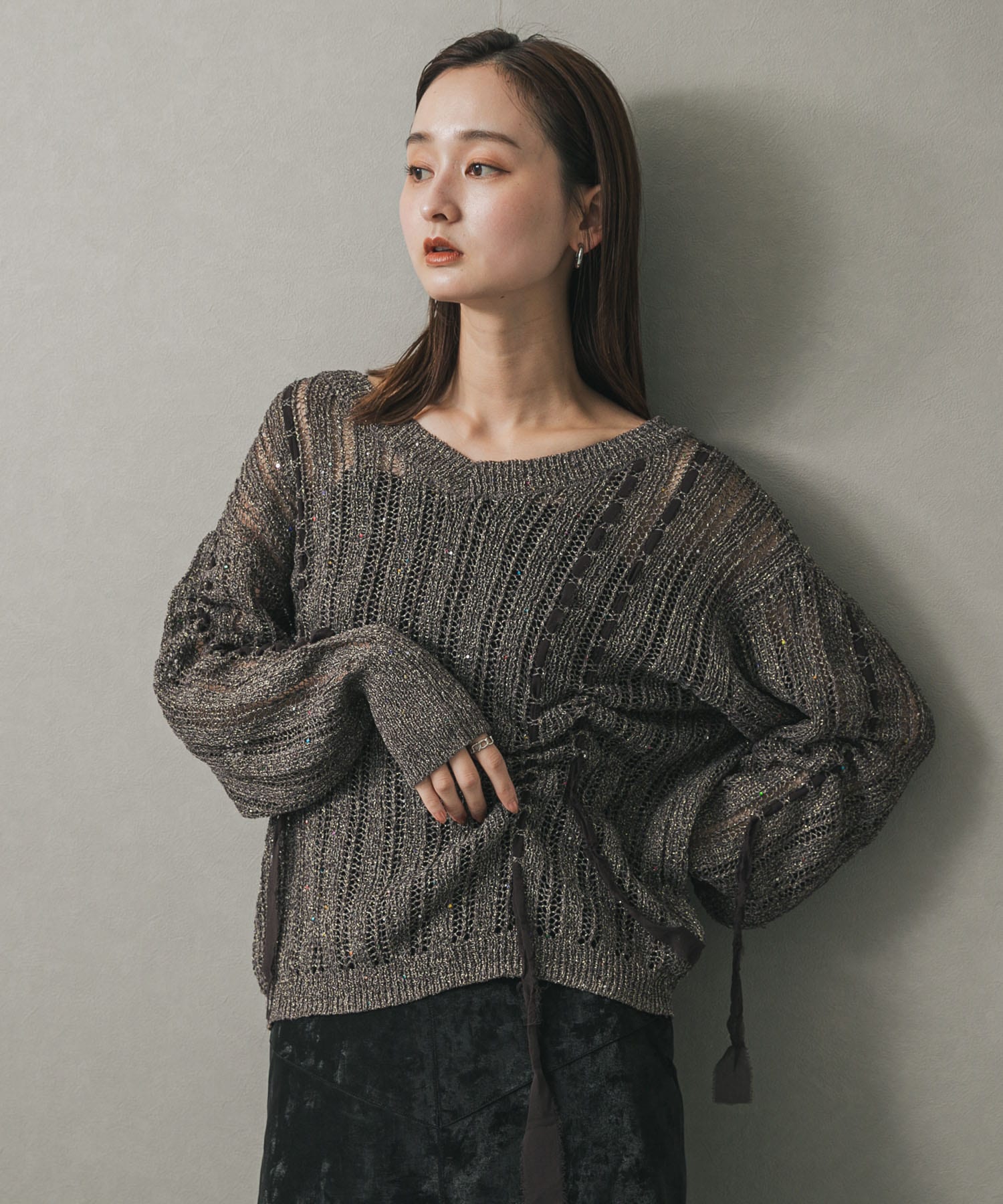 身長：169cm サイズ：one