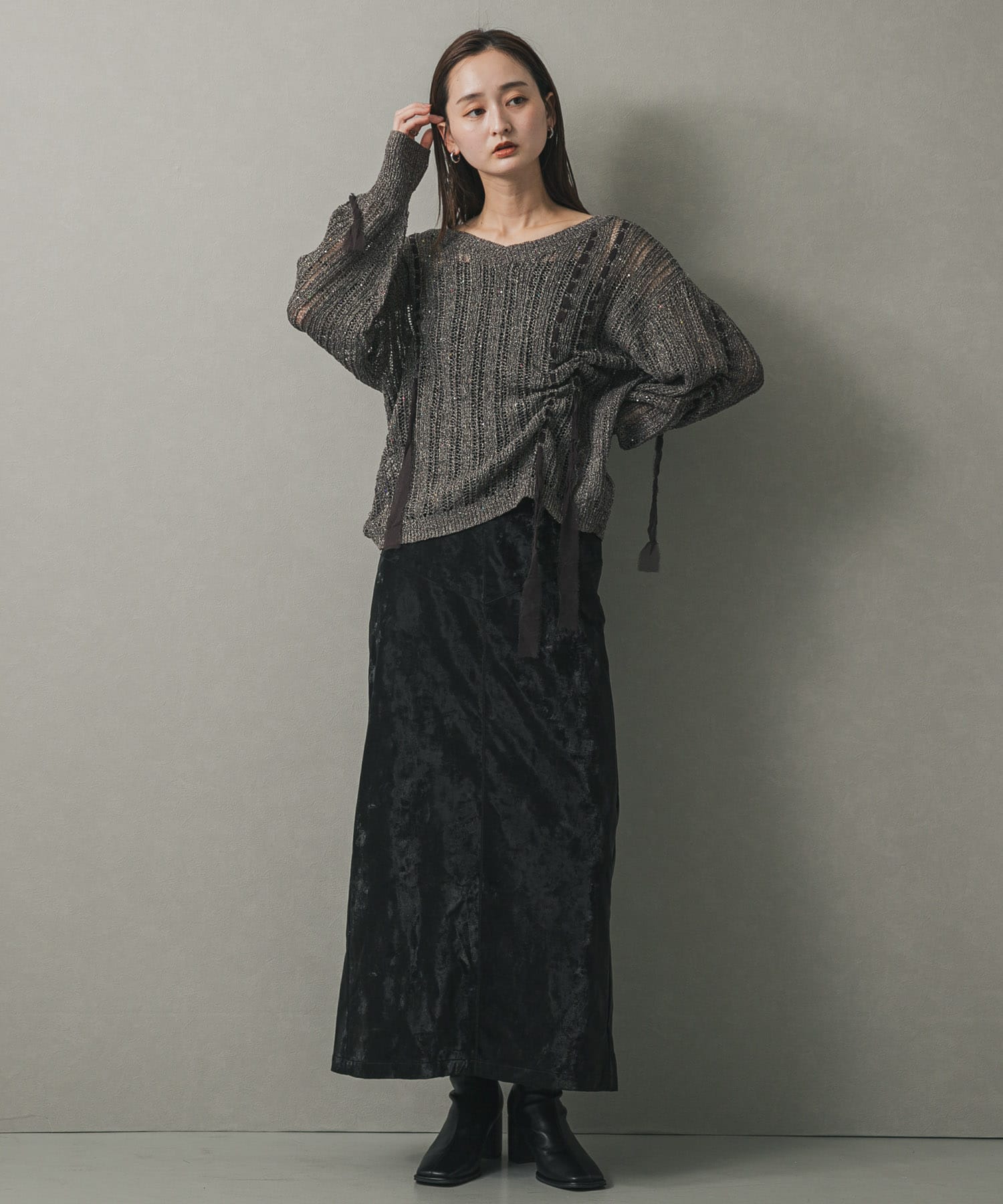 身長：169cm サイズ：one