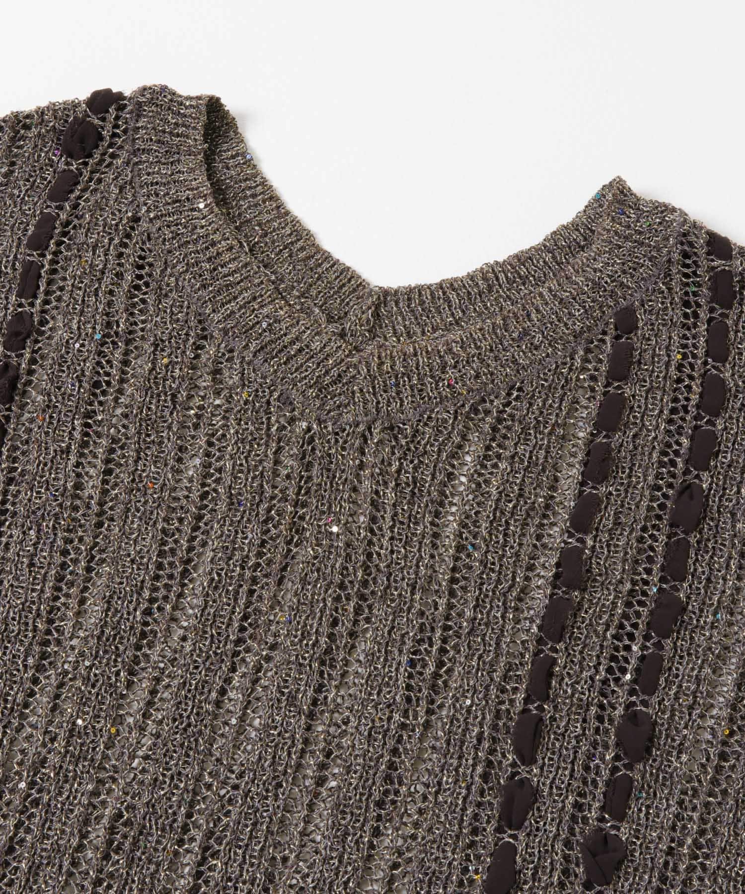 メッシュテープニット BROWN one