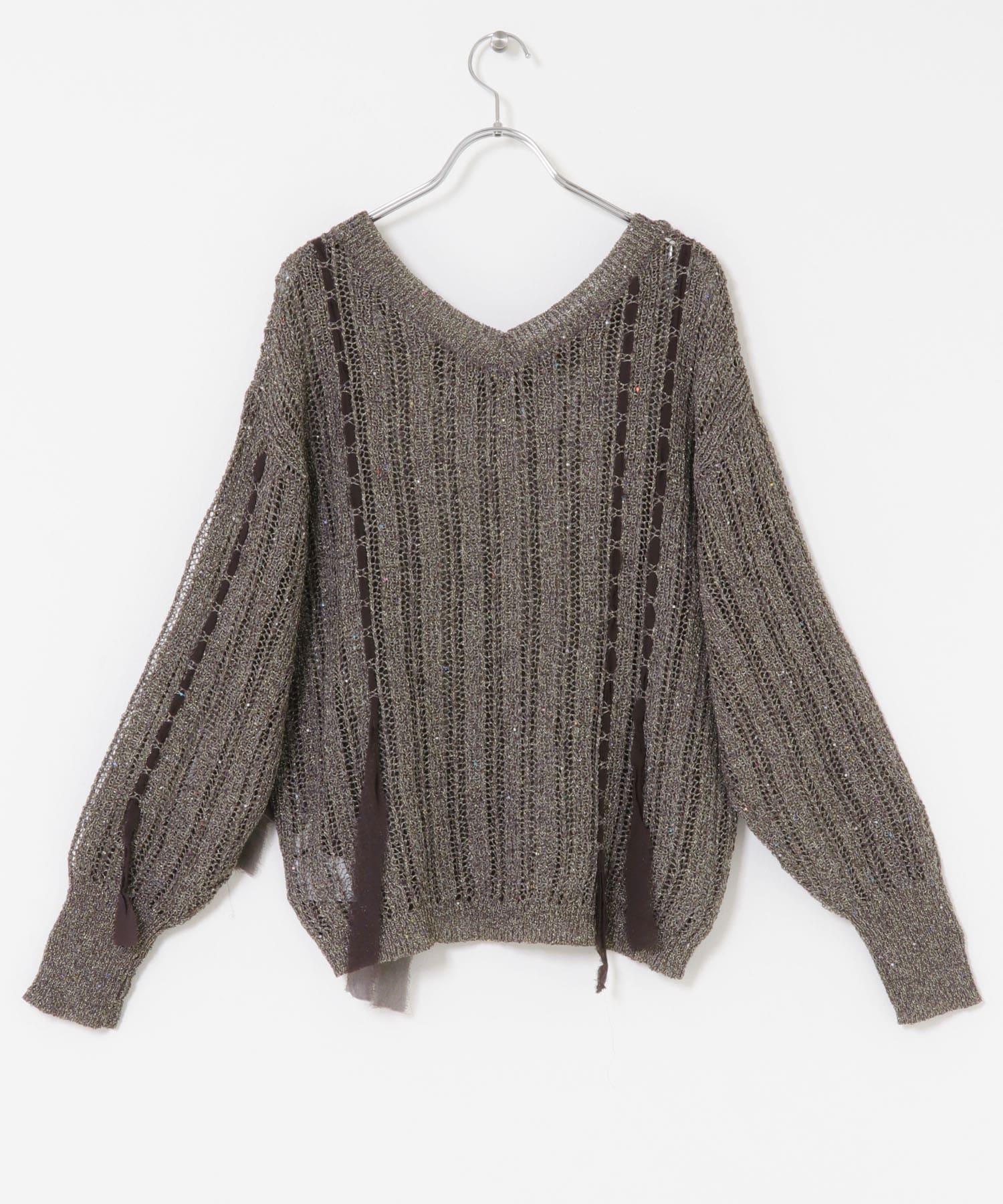 メッシュテープニット BROWN one