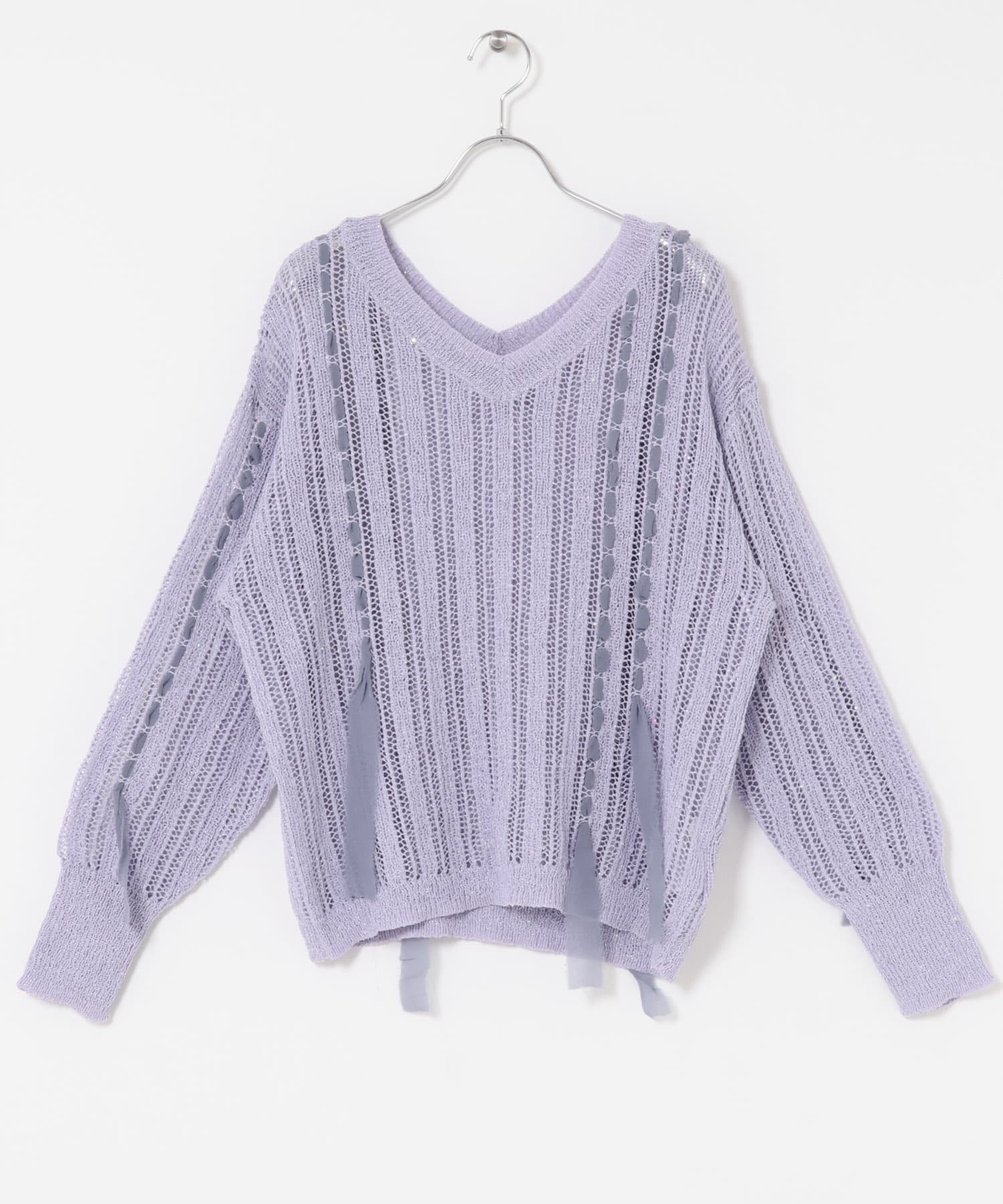 メッシュテープニット PURPLE one