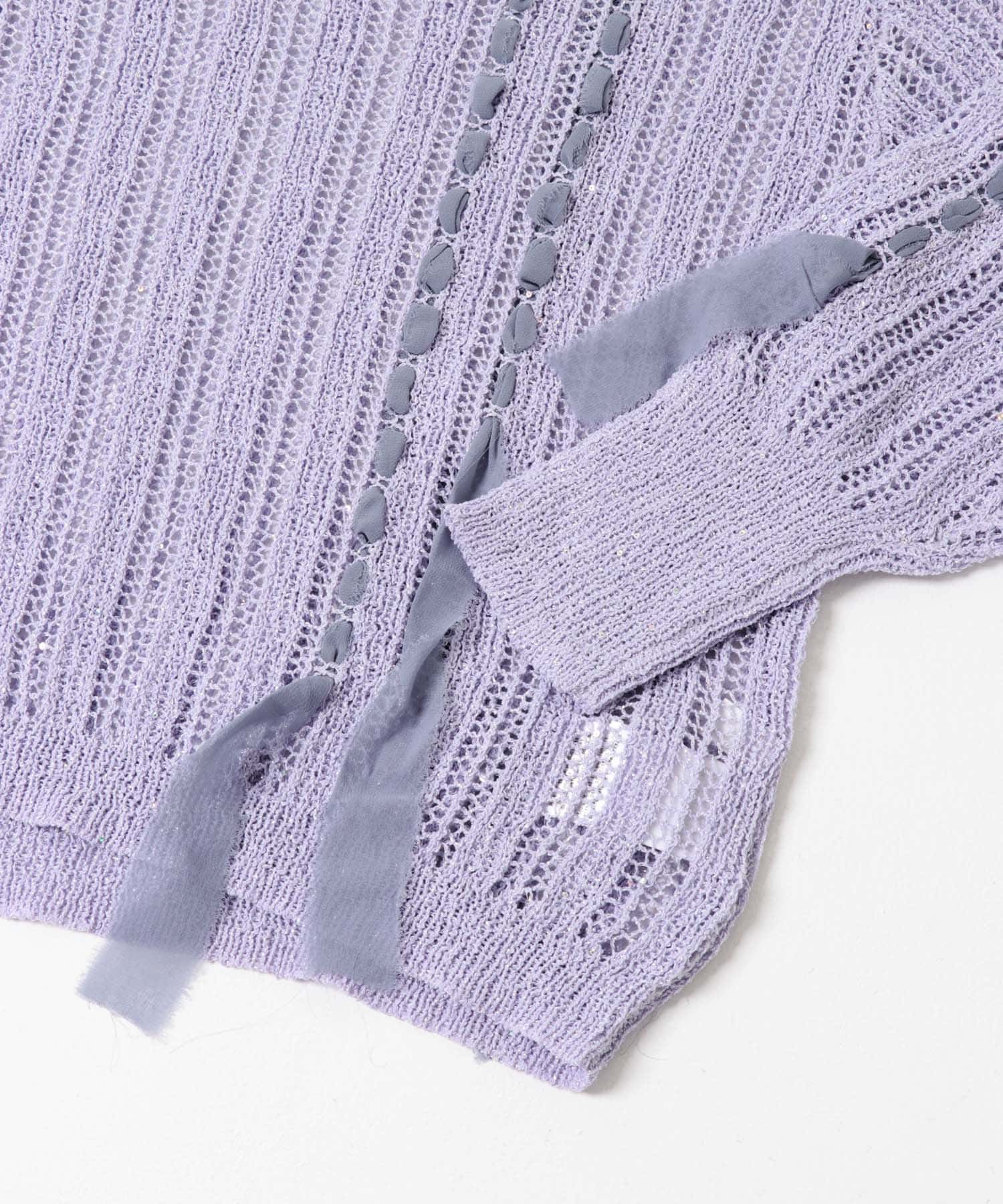 メッシュテープニット PURPLE one
