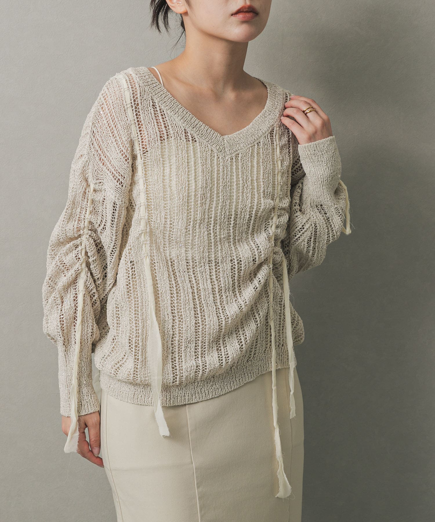 身長：158cm サイズ：one