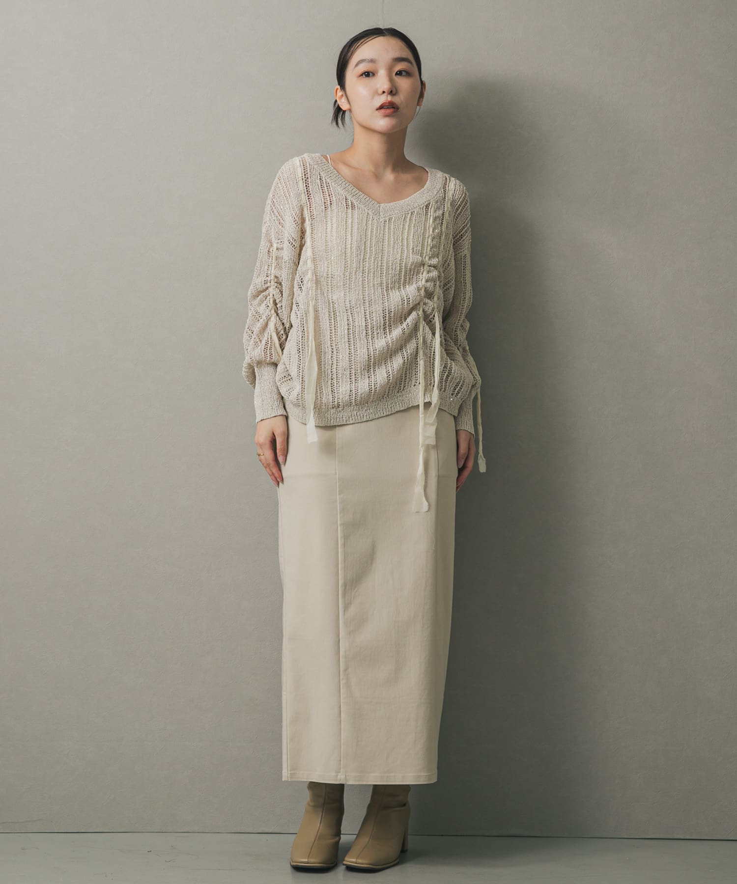 身長：158cm サイズ：one