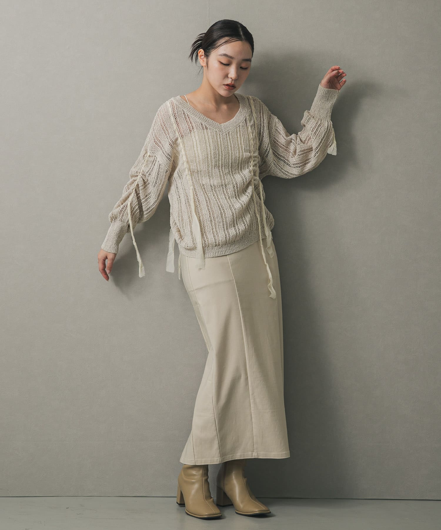 身長：158cm サイズ：one