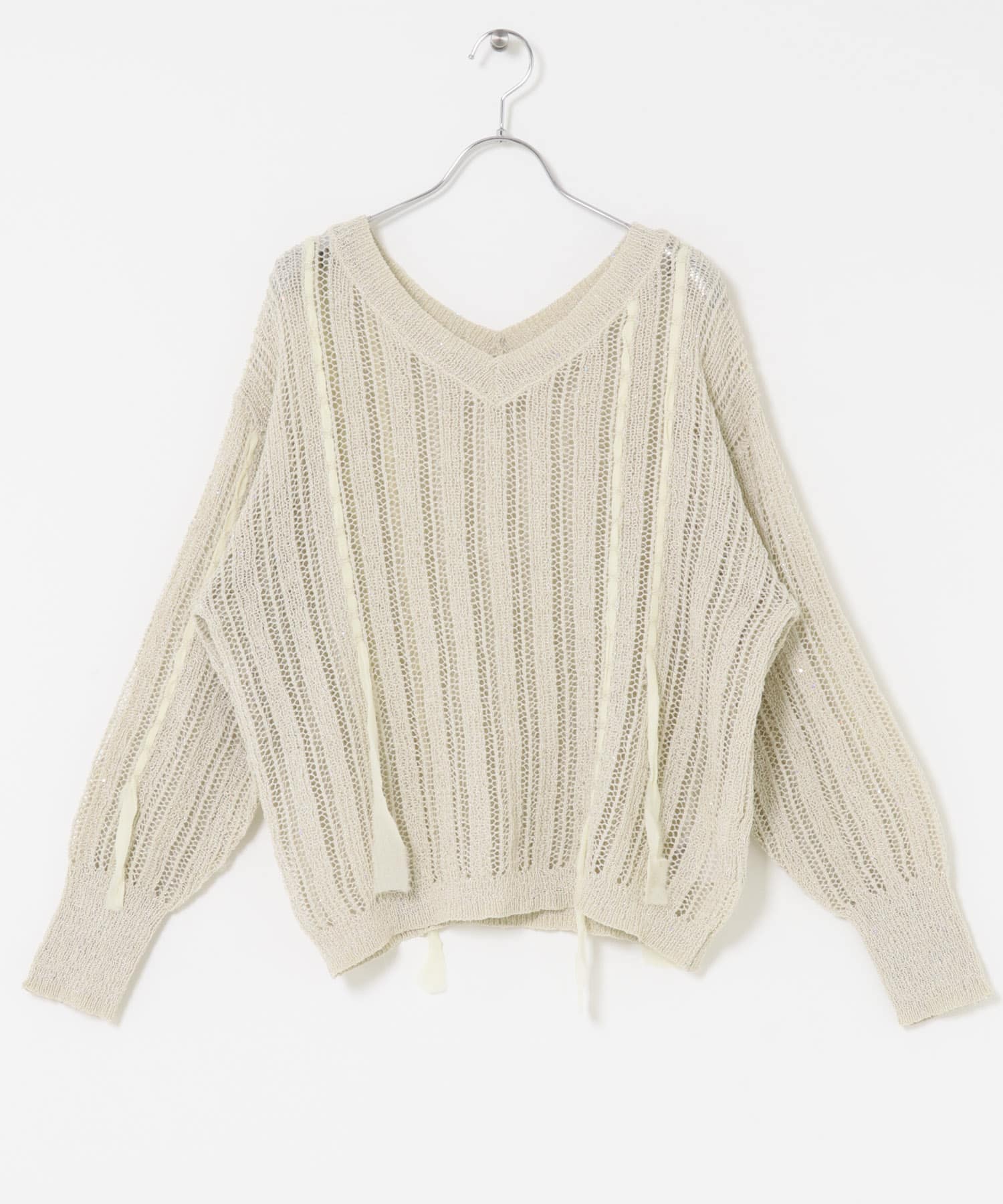 メッシュテープニット IVORY one