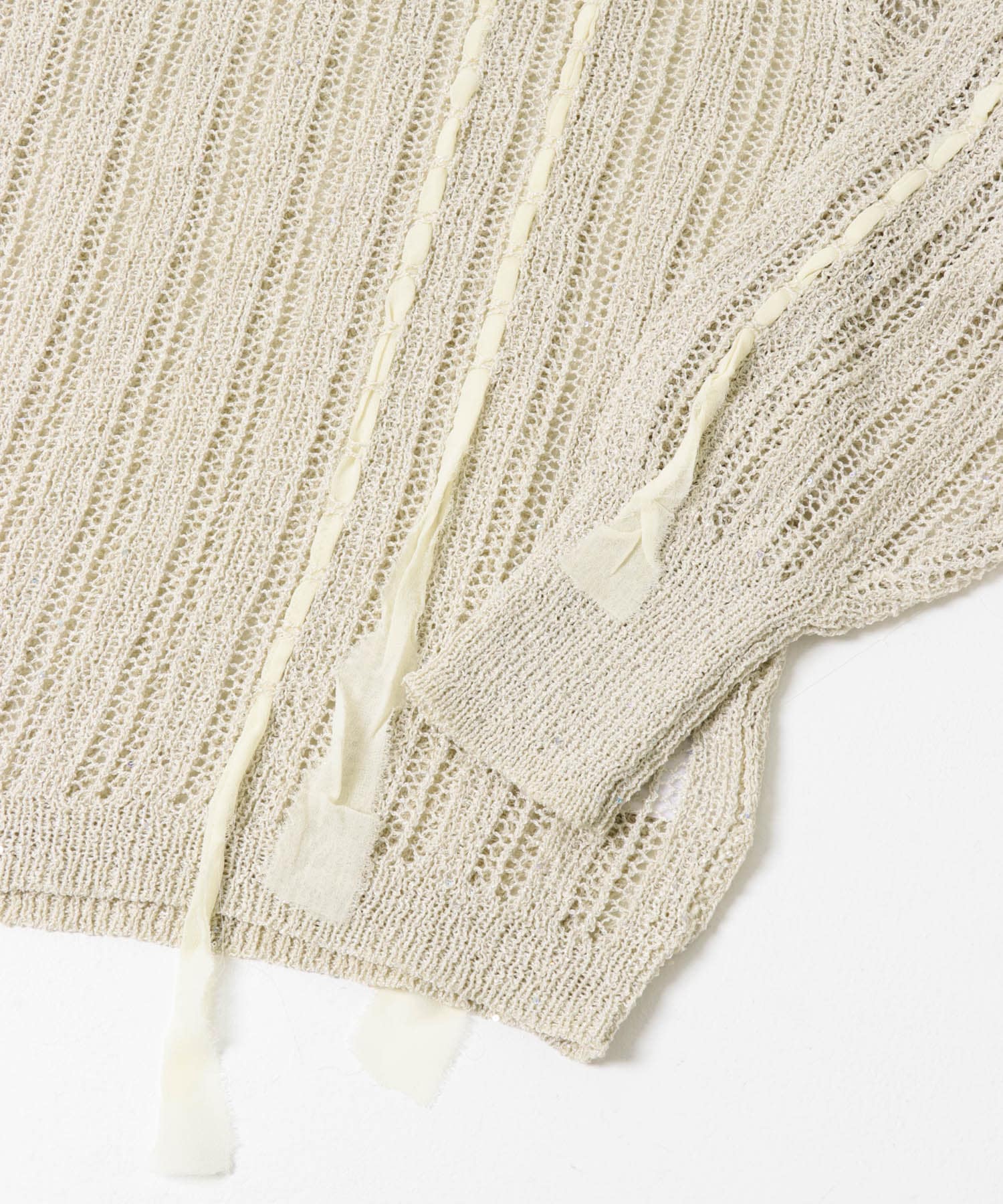 メッシュテープニット IVORY one