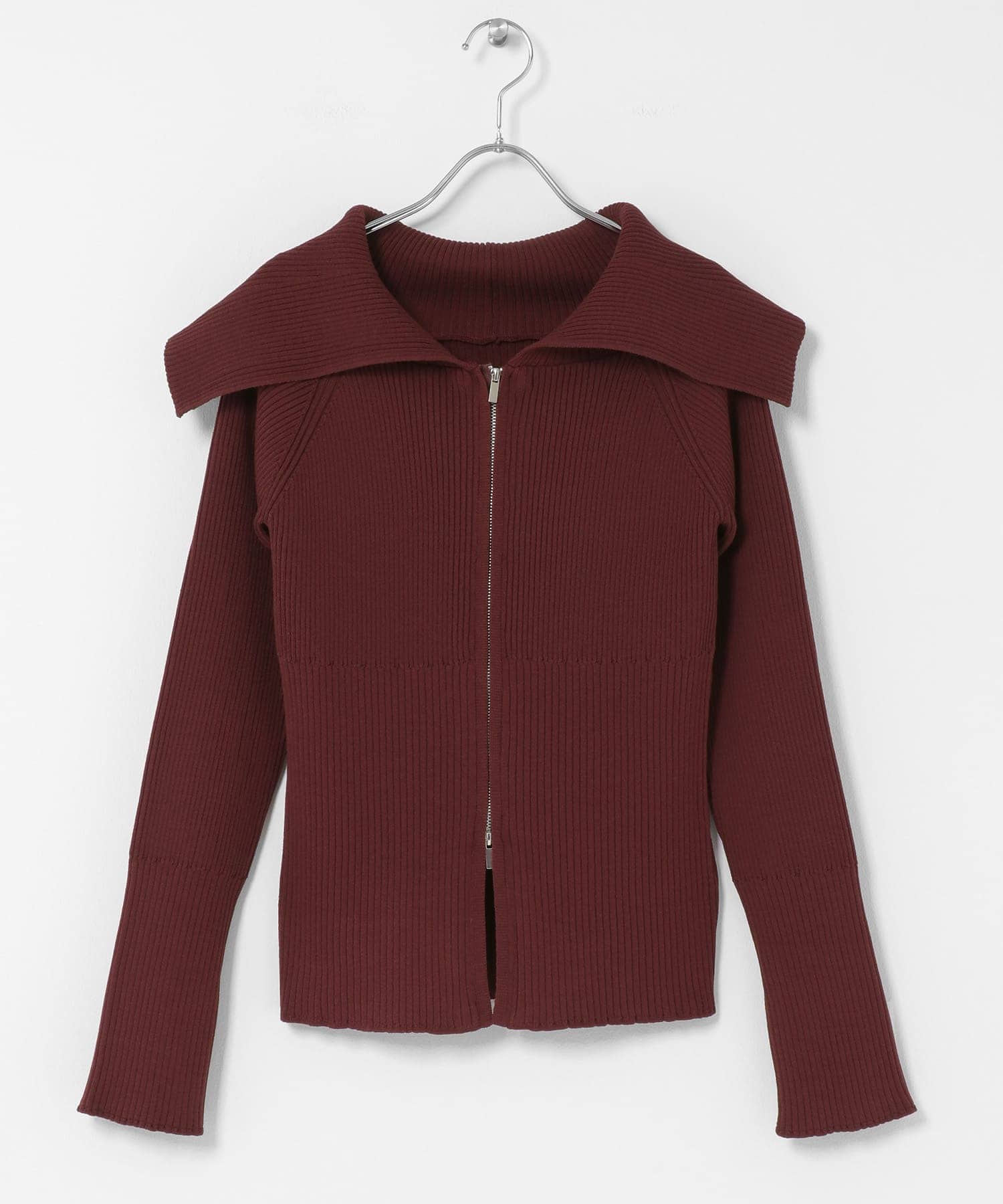 ビックカラージップセーター BROWN one