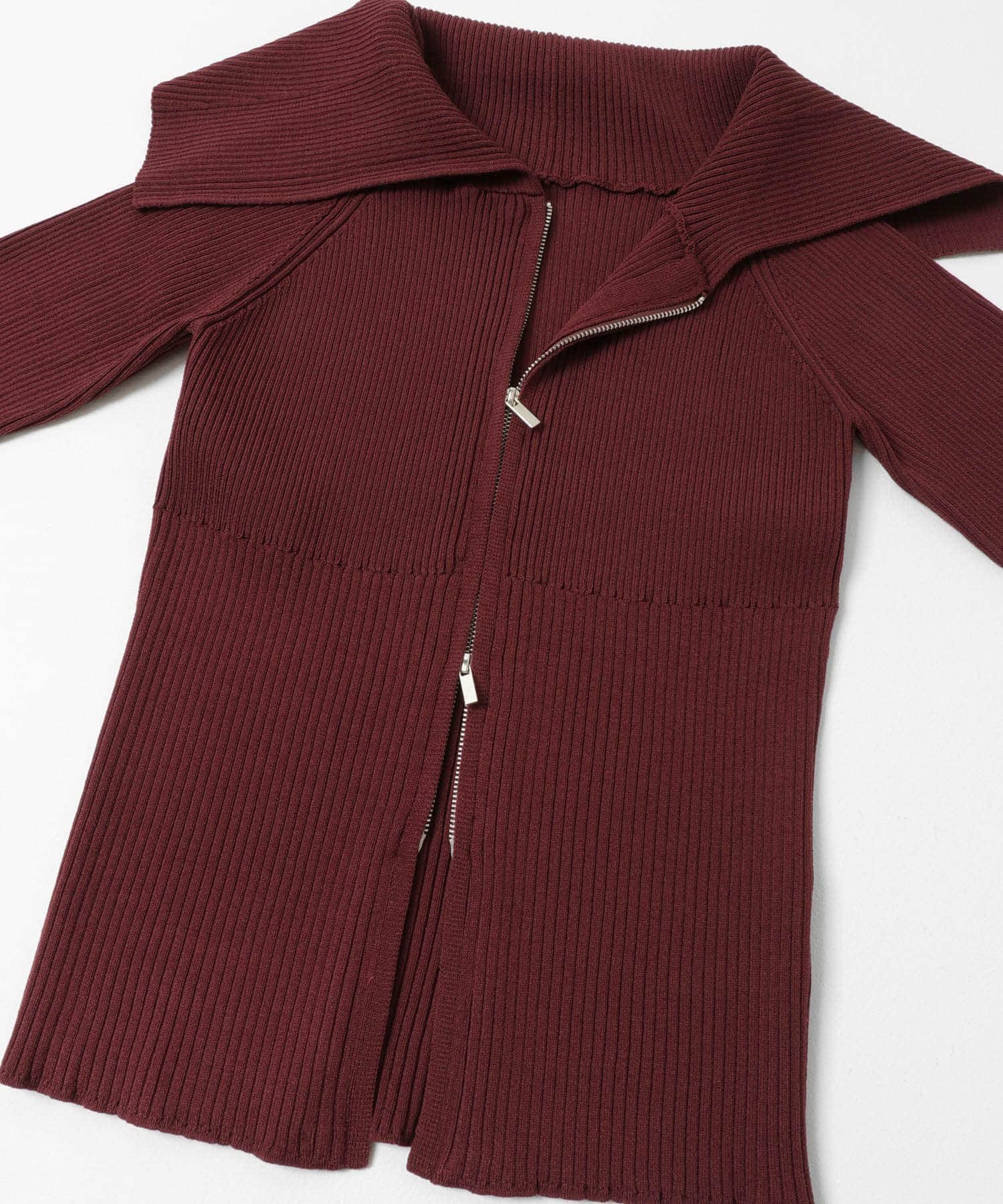 ビックカラージップセーター BROWN one