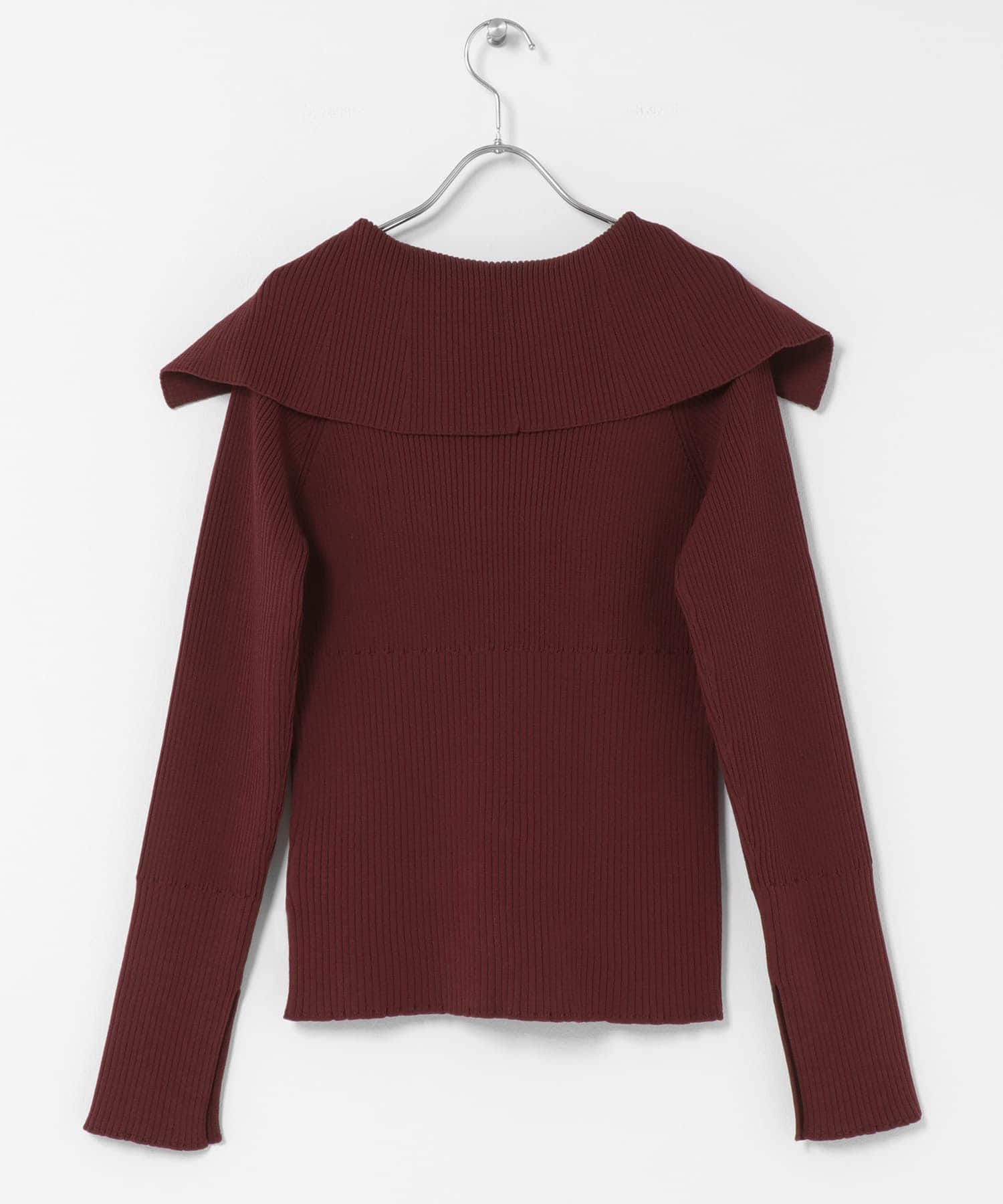 ビックカラージップセーター BROWN one