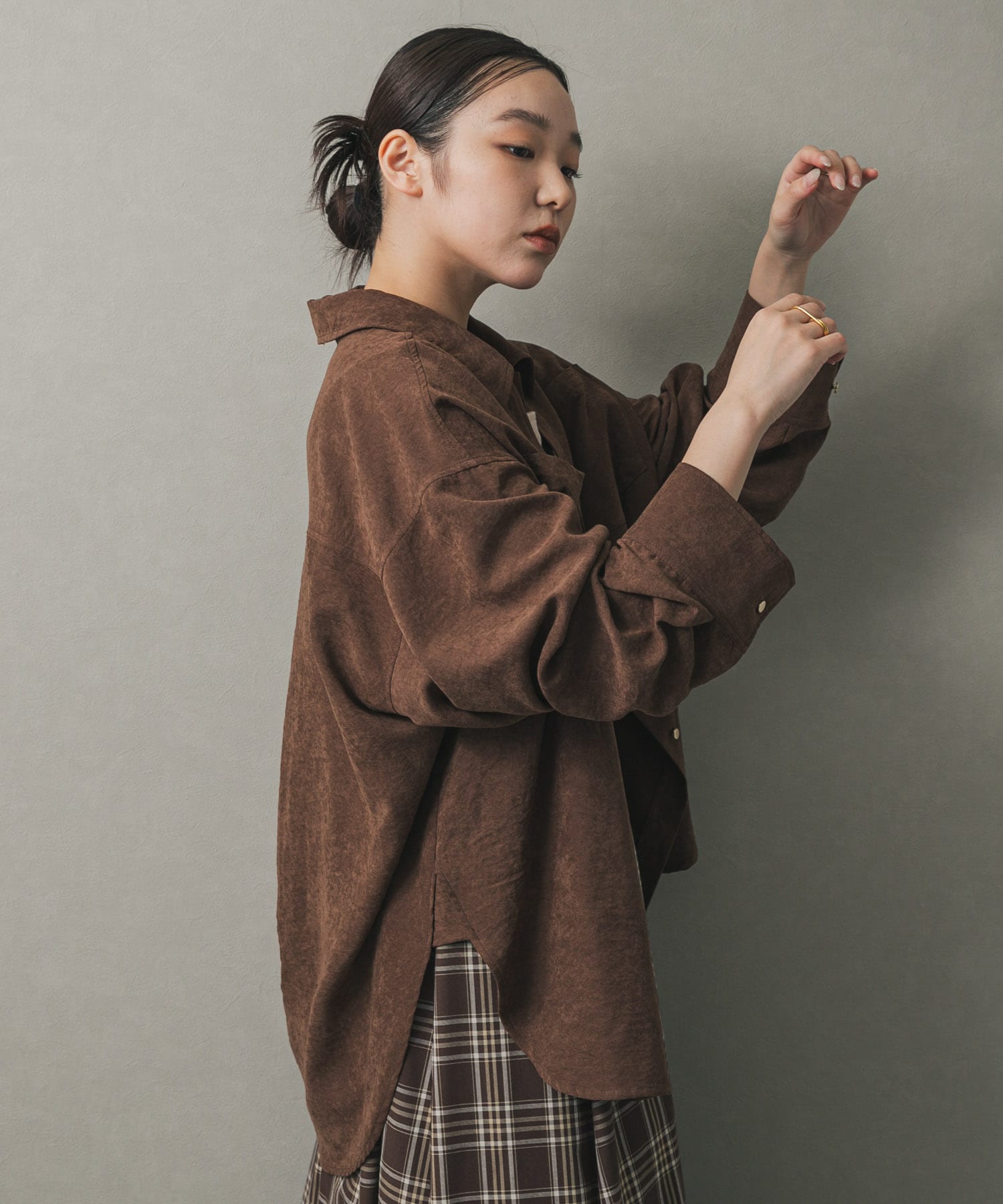 身長：158cm サイズ：one