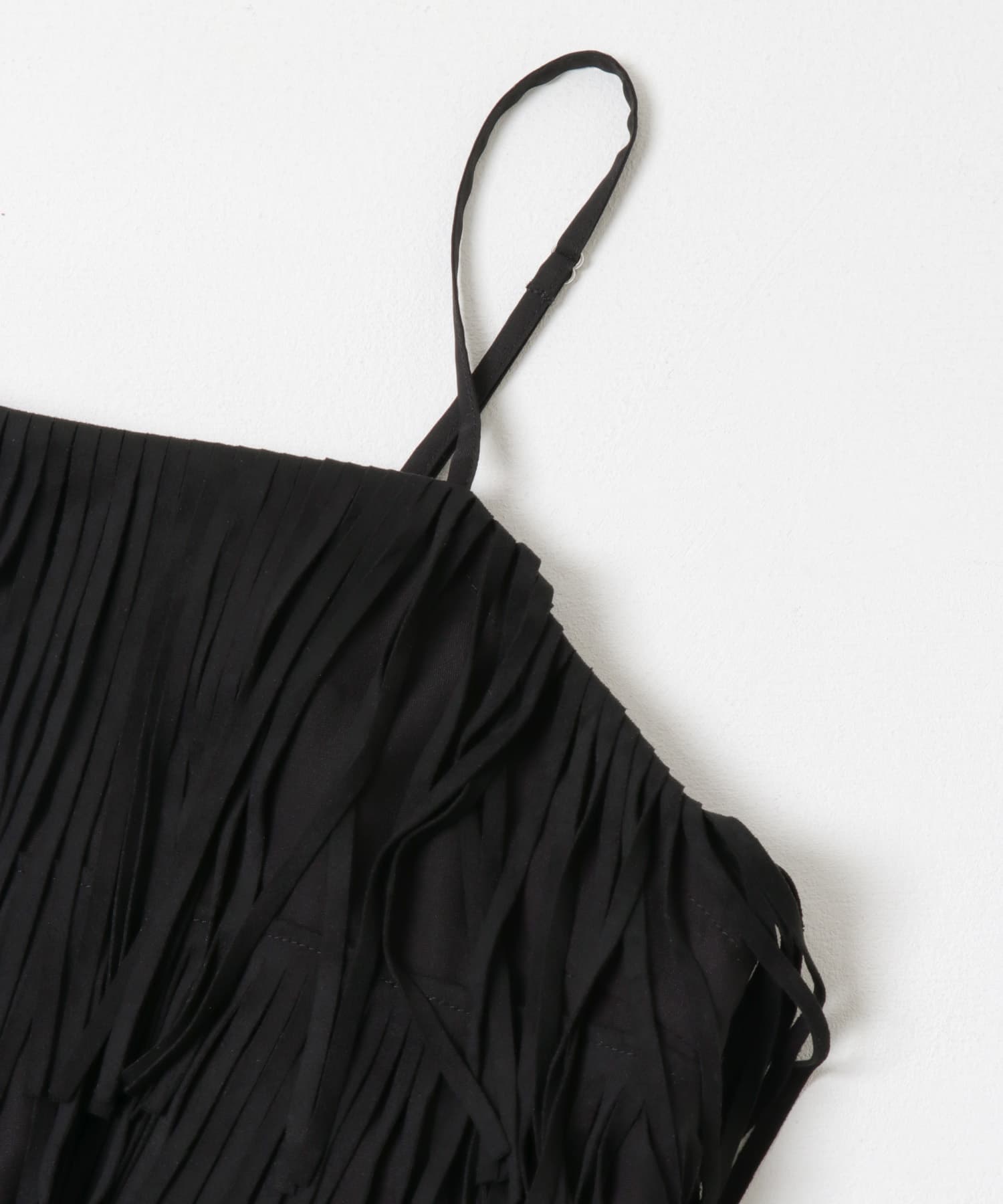 FSフリンジキャミトップ BLACK one