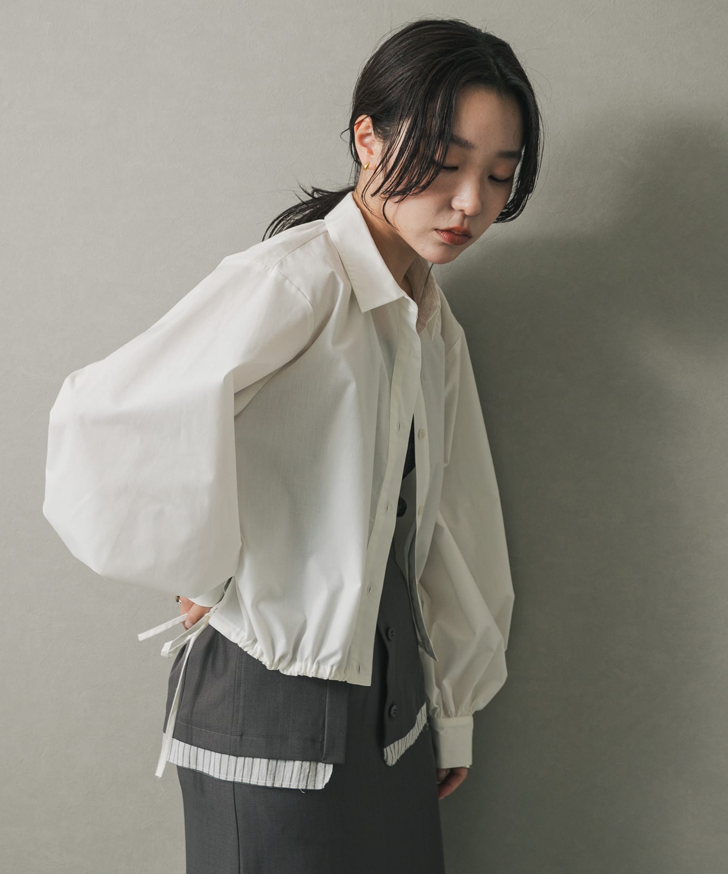 身長：158cm サイズ：one