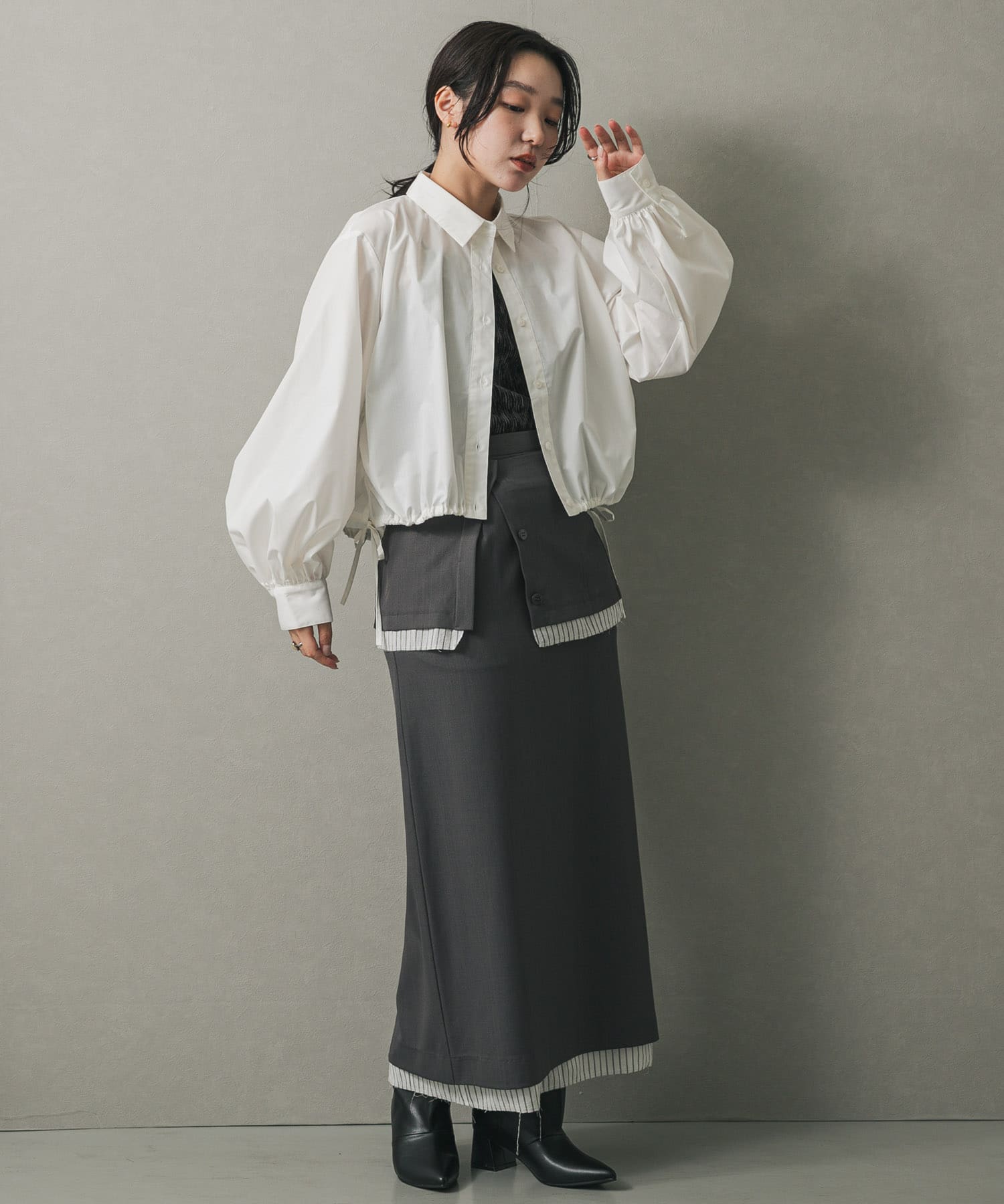 身長：158cm サイズ：one