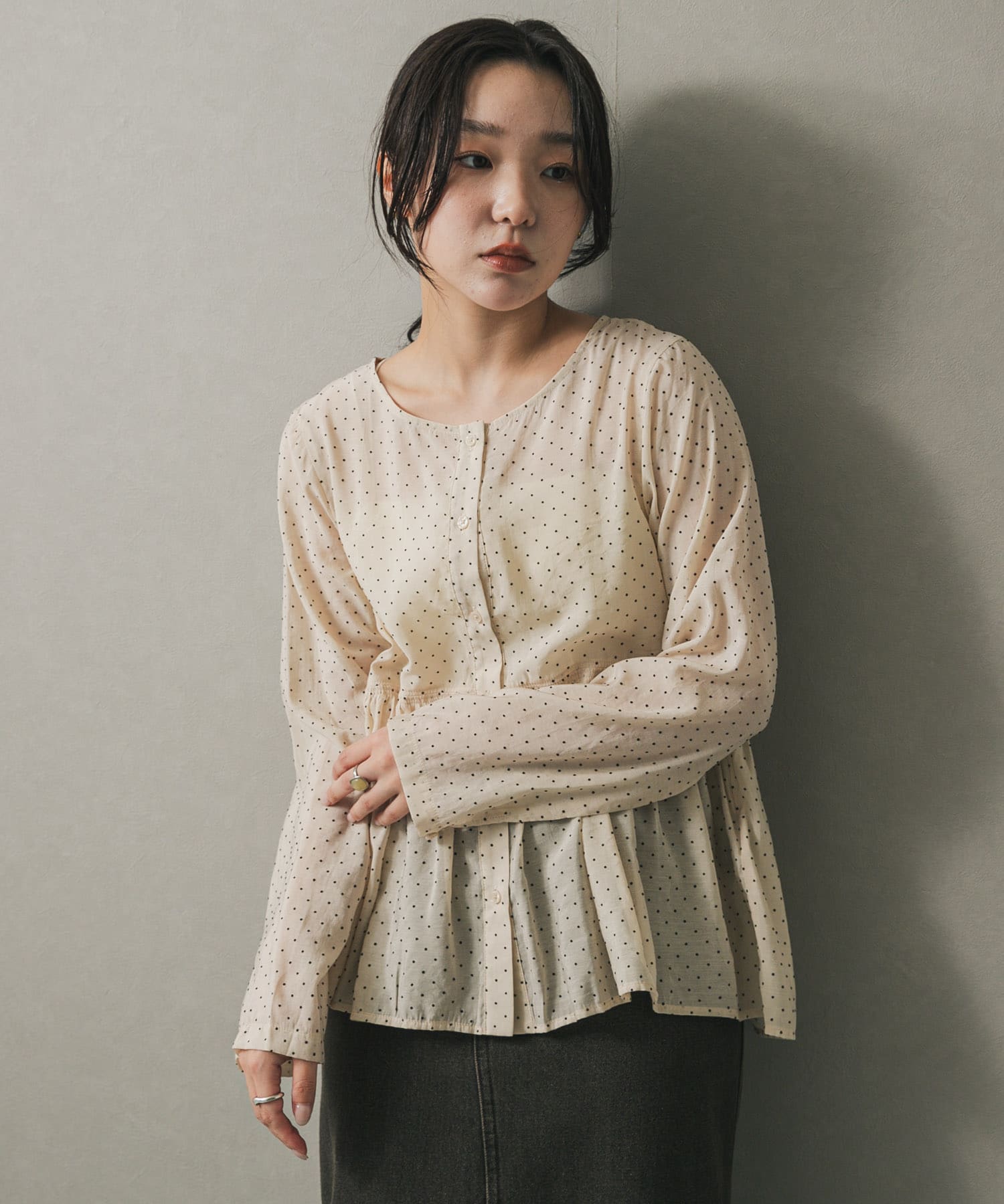 身長：158cm サイズ：one