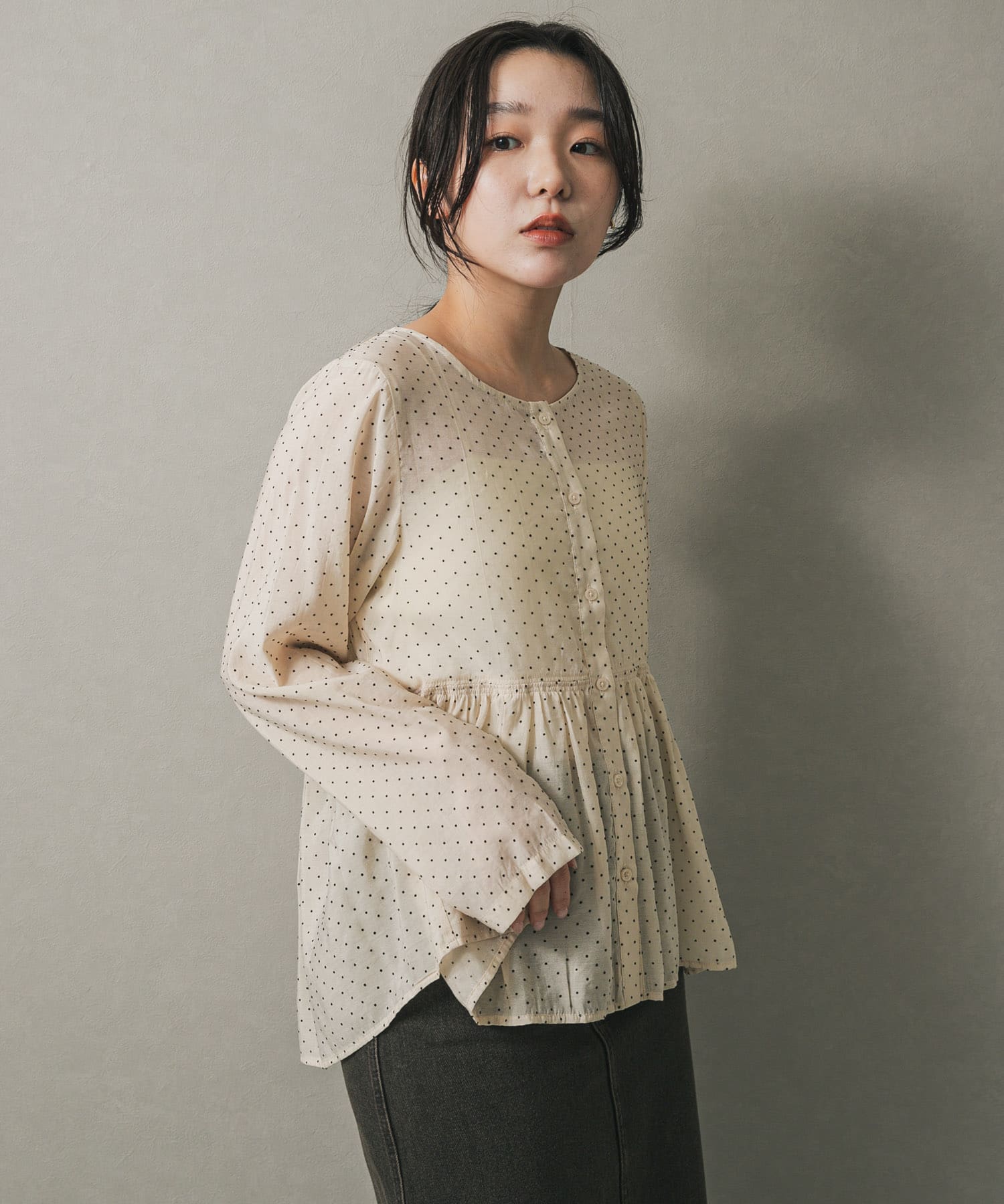 身長：158cm サイズ：one