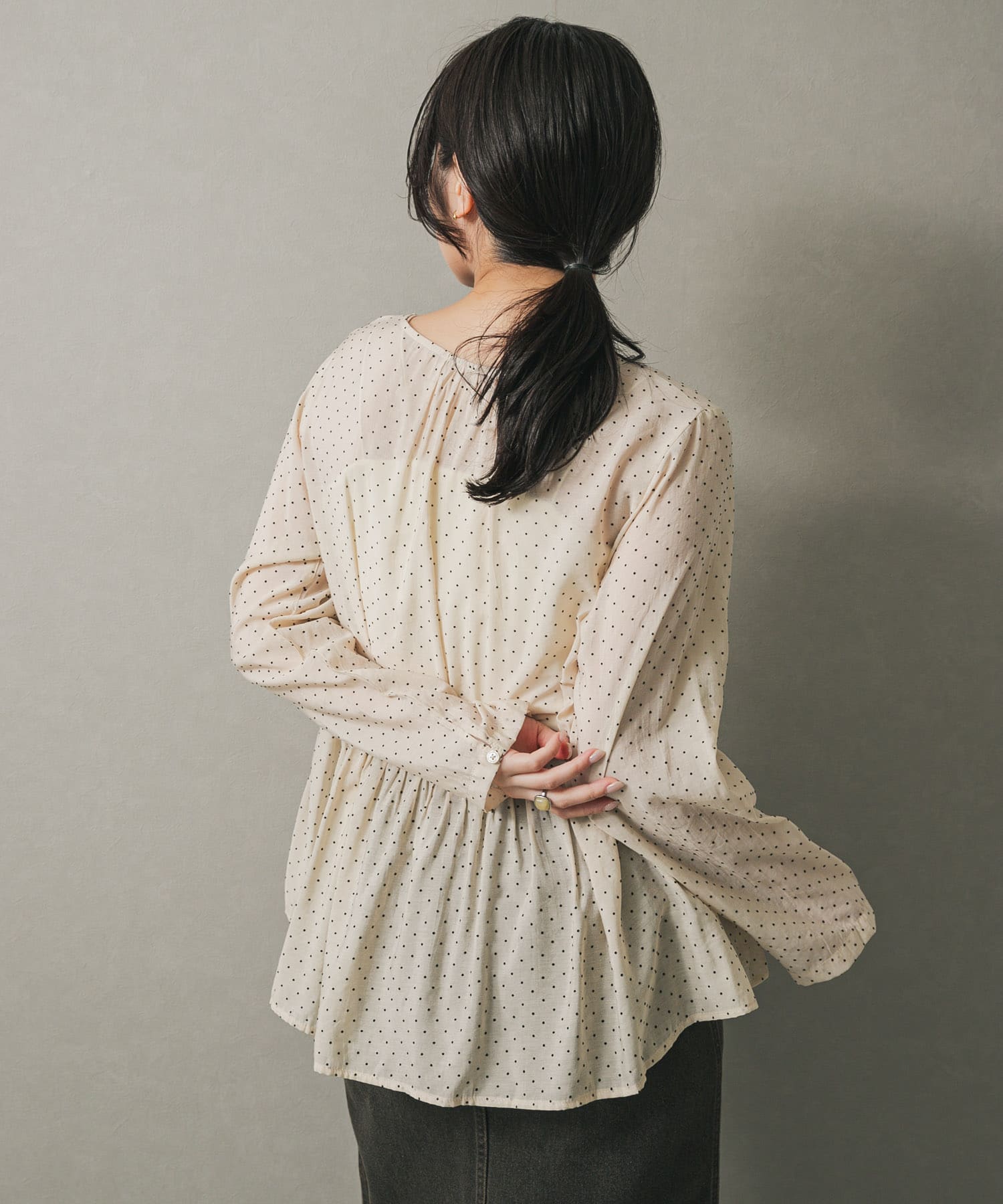 身長：158cm サイズ：one