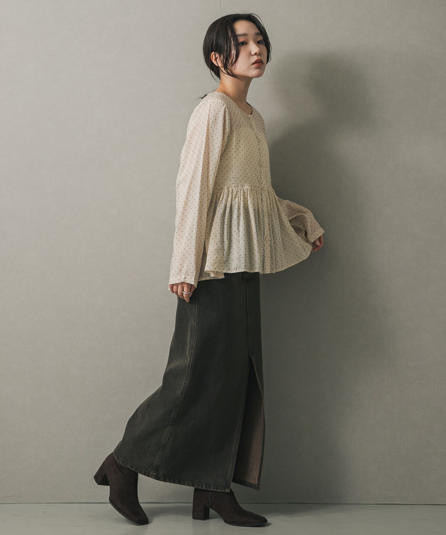 身長：158cm サイズ：one