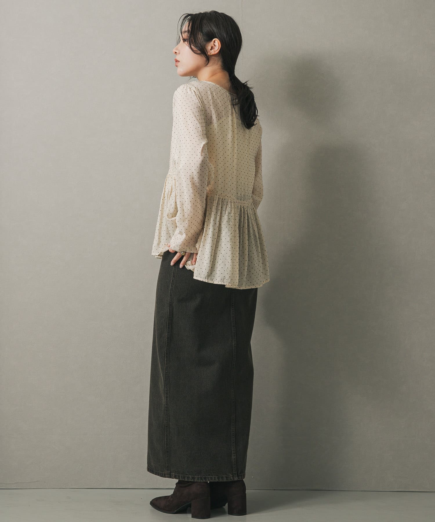 身長：158cm サイズ：one