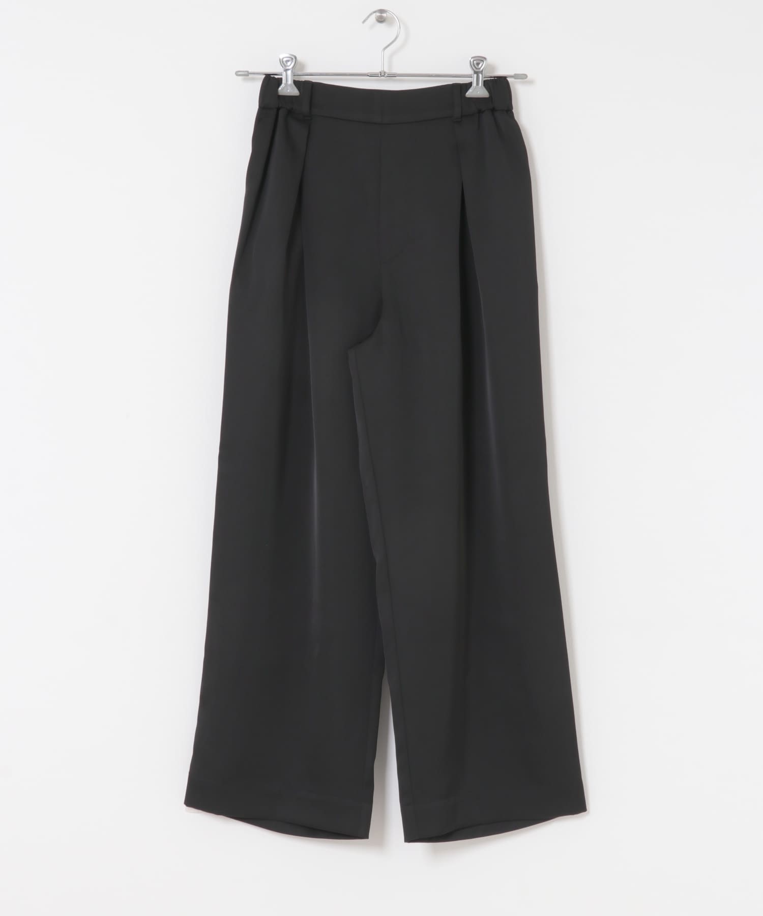 サテンインタックパンツ BLACK one