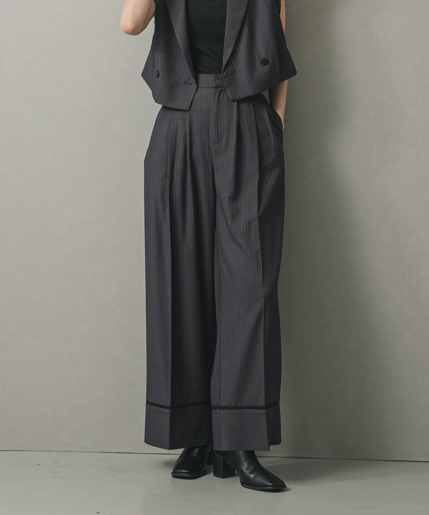 3タックスラックスワイドパンツ