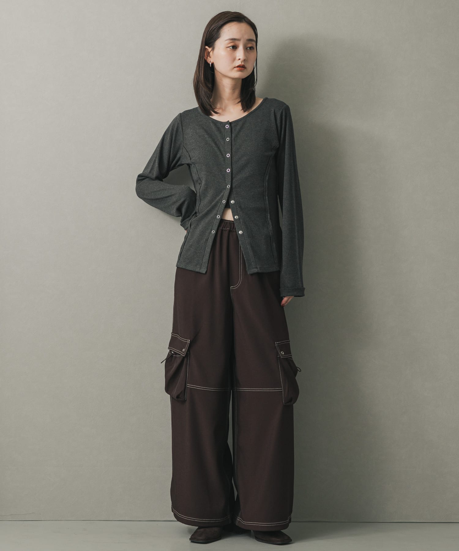 身長：169cm サイズ：one