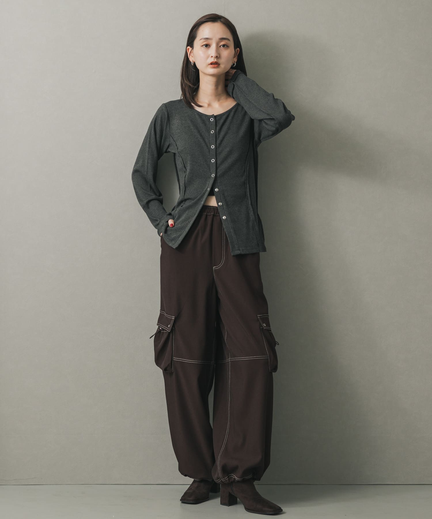 身長：169cm サイズ：one