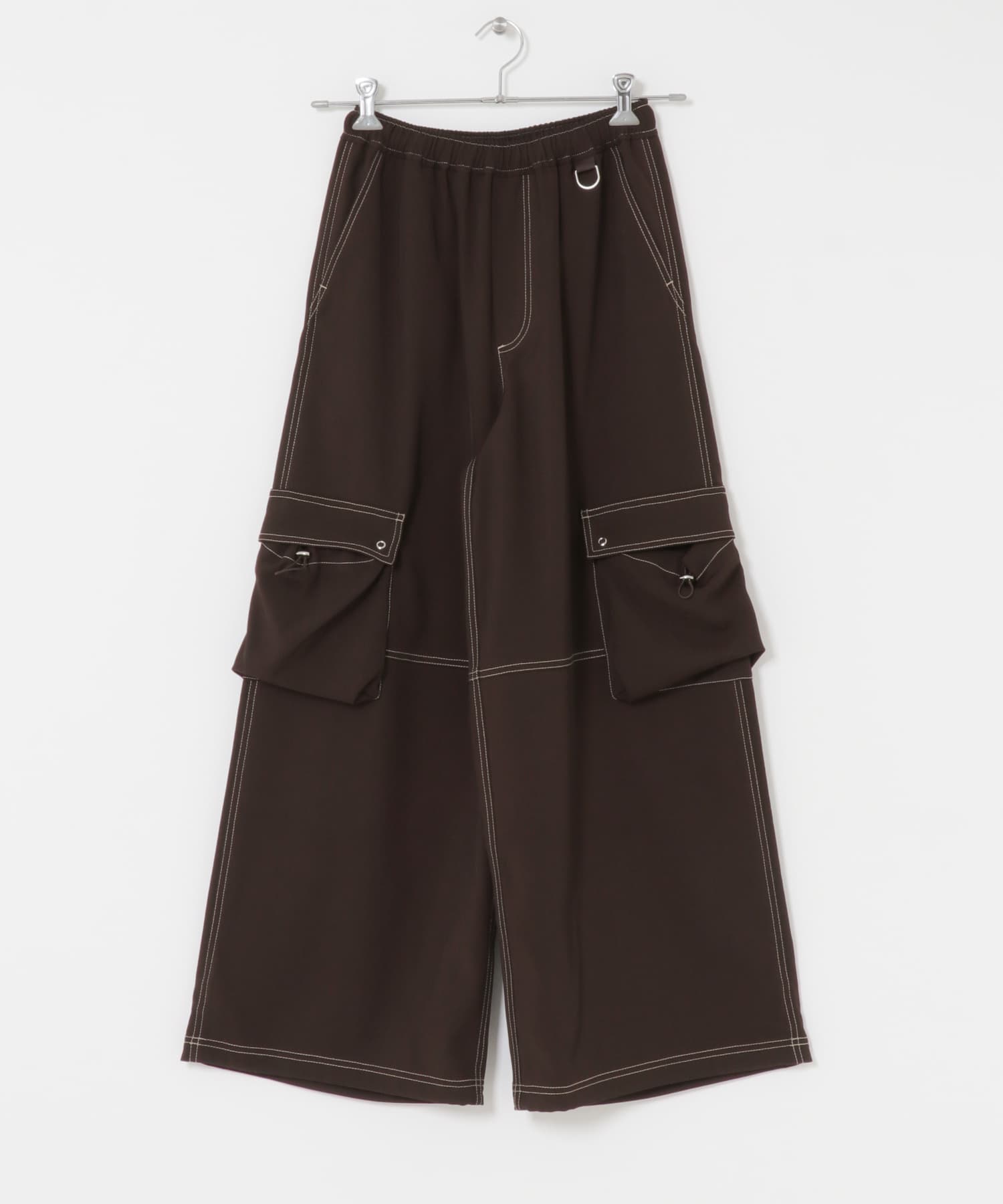 ステッチカーゴイージーパンツ BROWN one