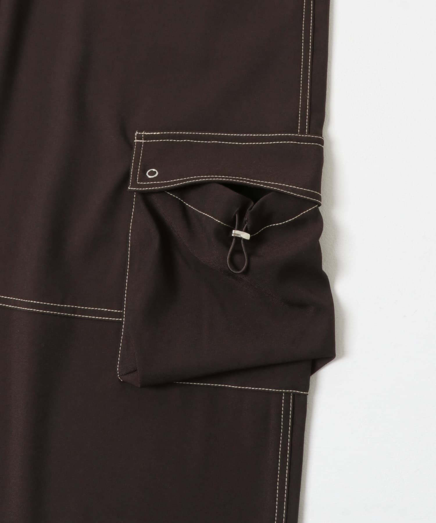 ステッチカーゴイージーパンツ BROWN one