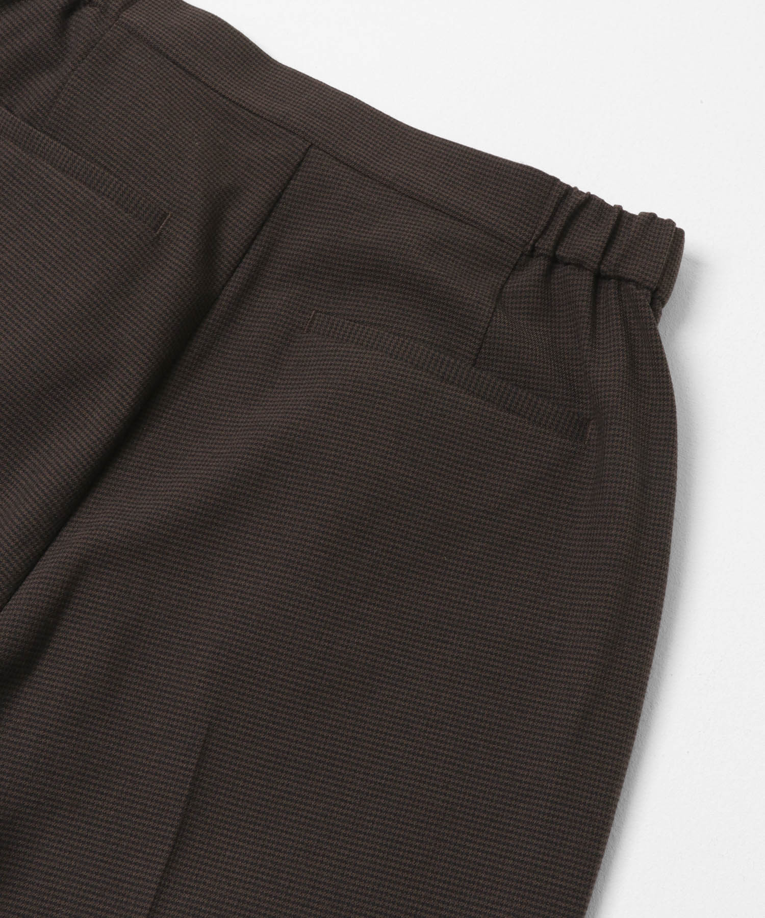 センタープレスストレートパンツ BRN×BLK XS