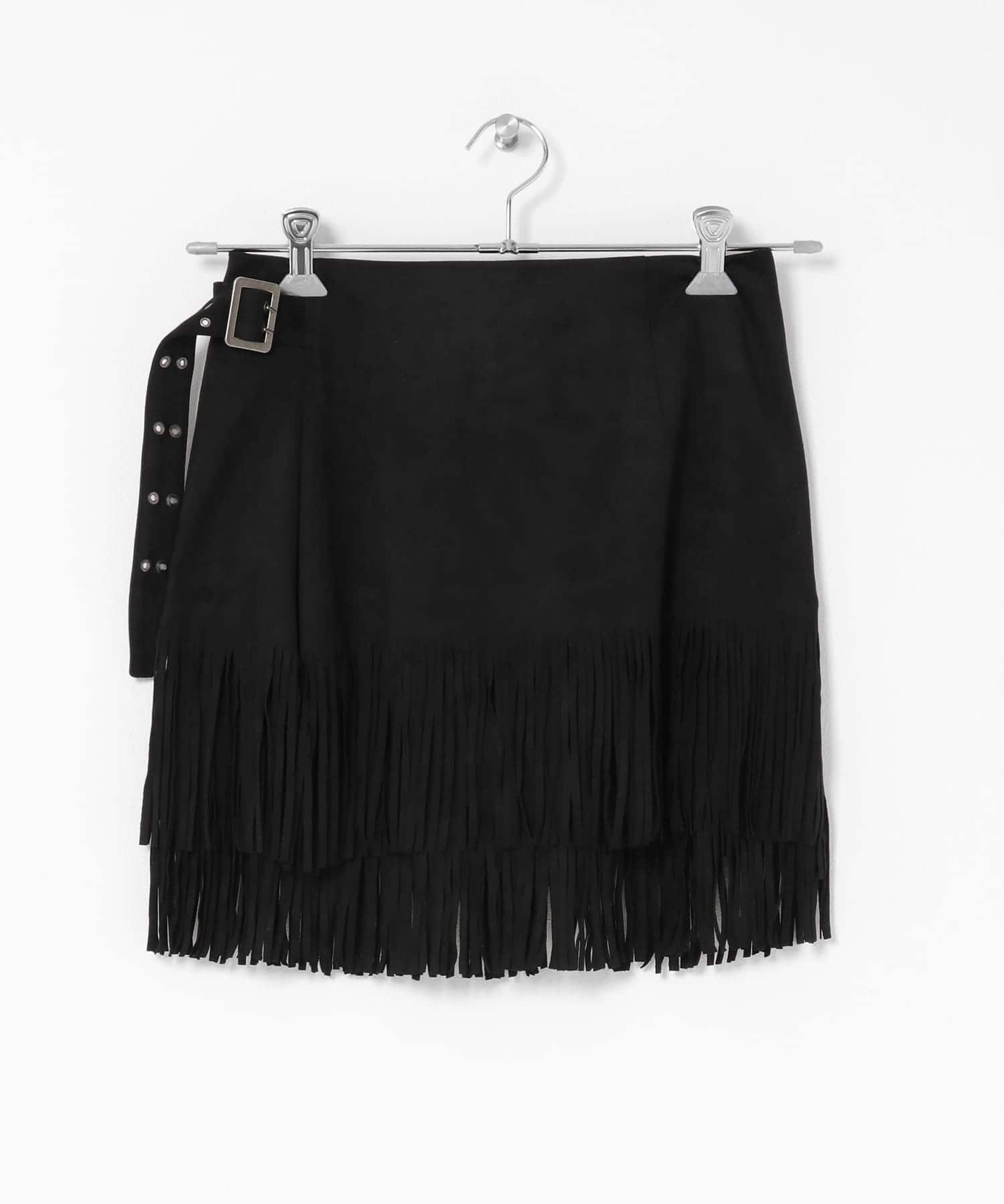 FSフリンジスカート BLACK S