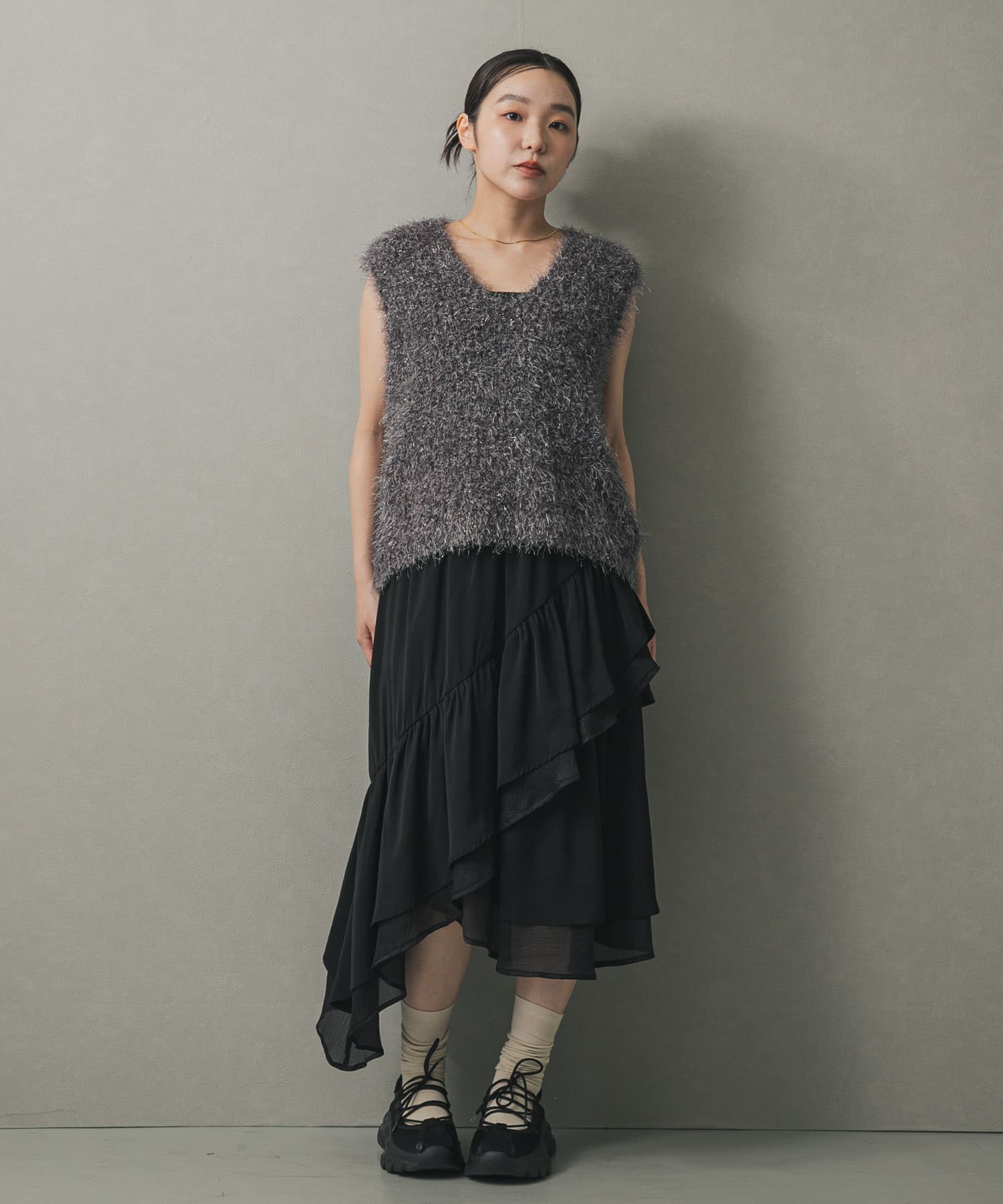 身長：158cm サイズ：one