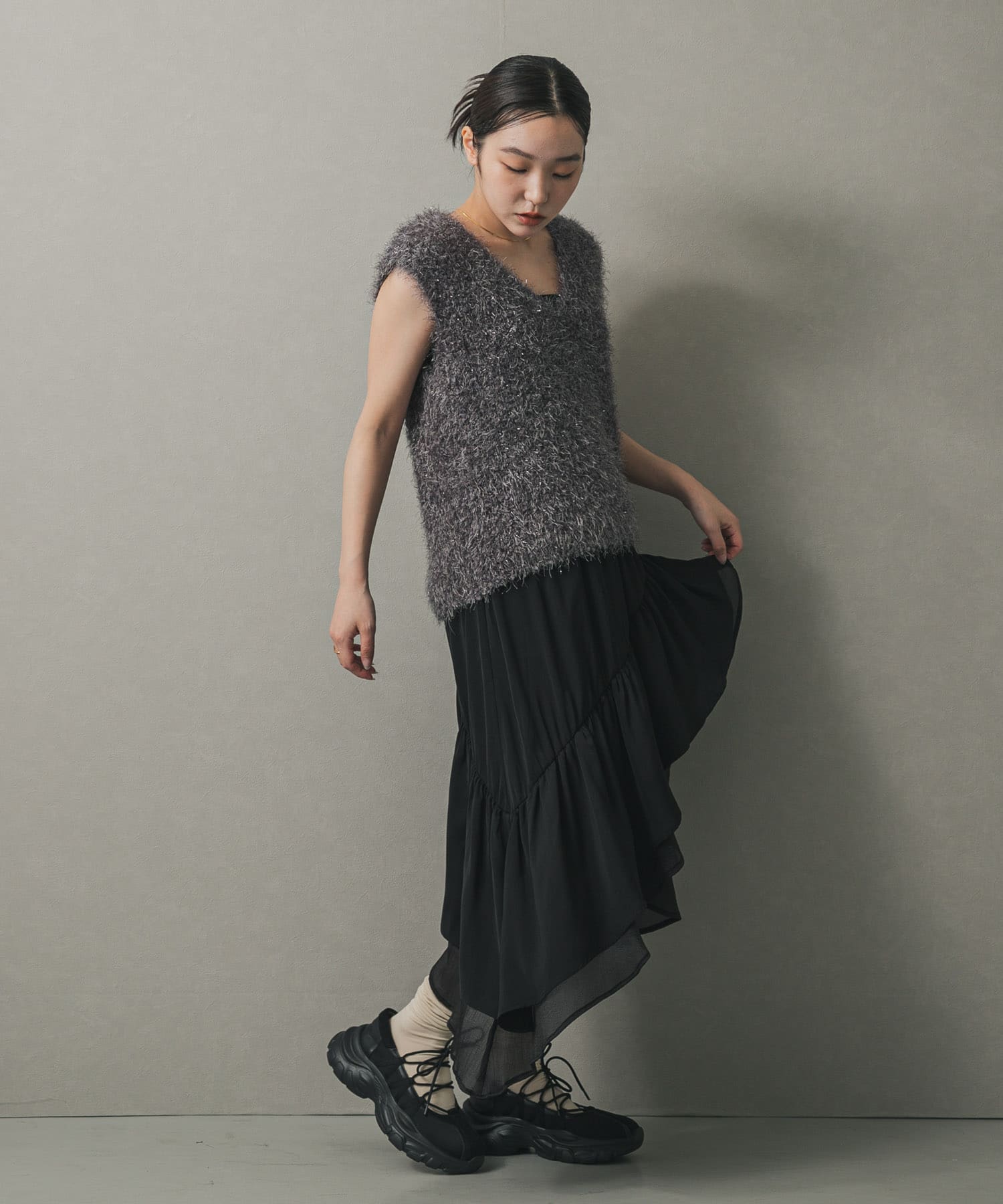 身長：158cm サイズ：one