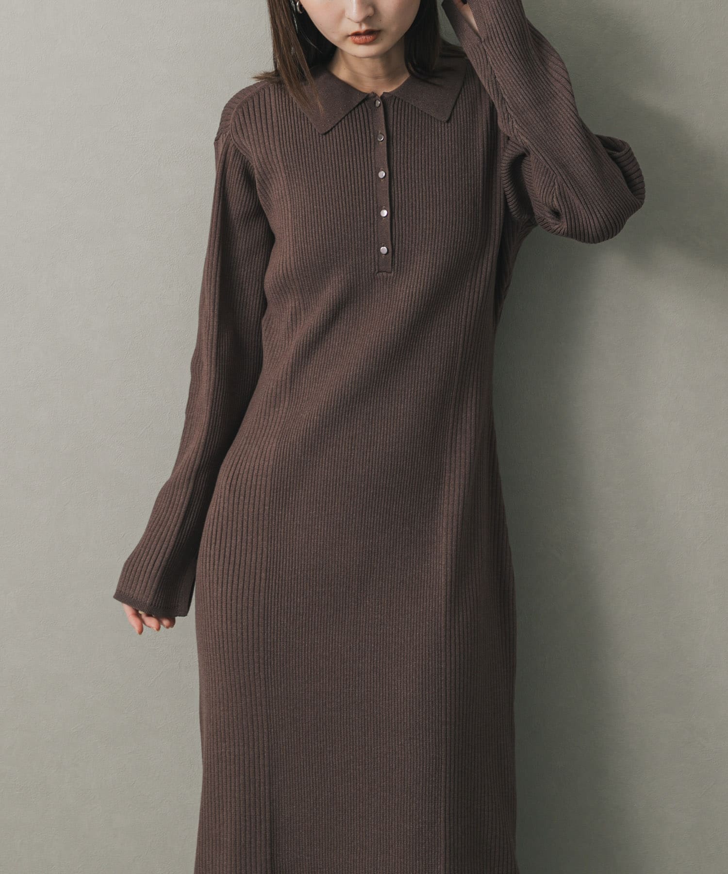 エリツキリブニットワンピース