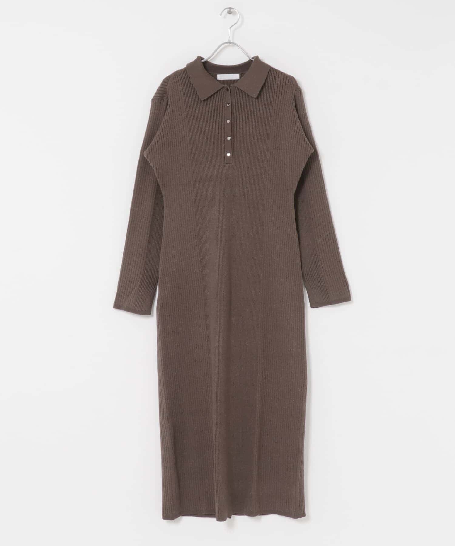 エリツキリブニットワンピース MOCHA one